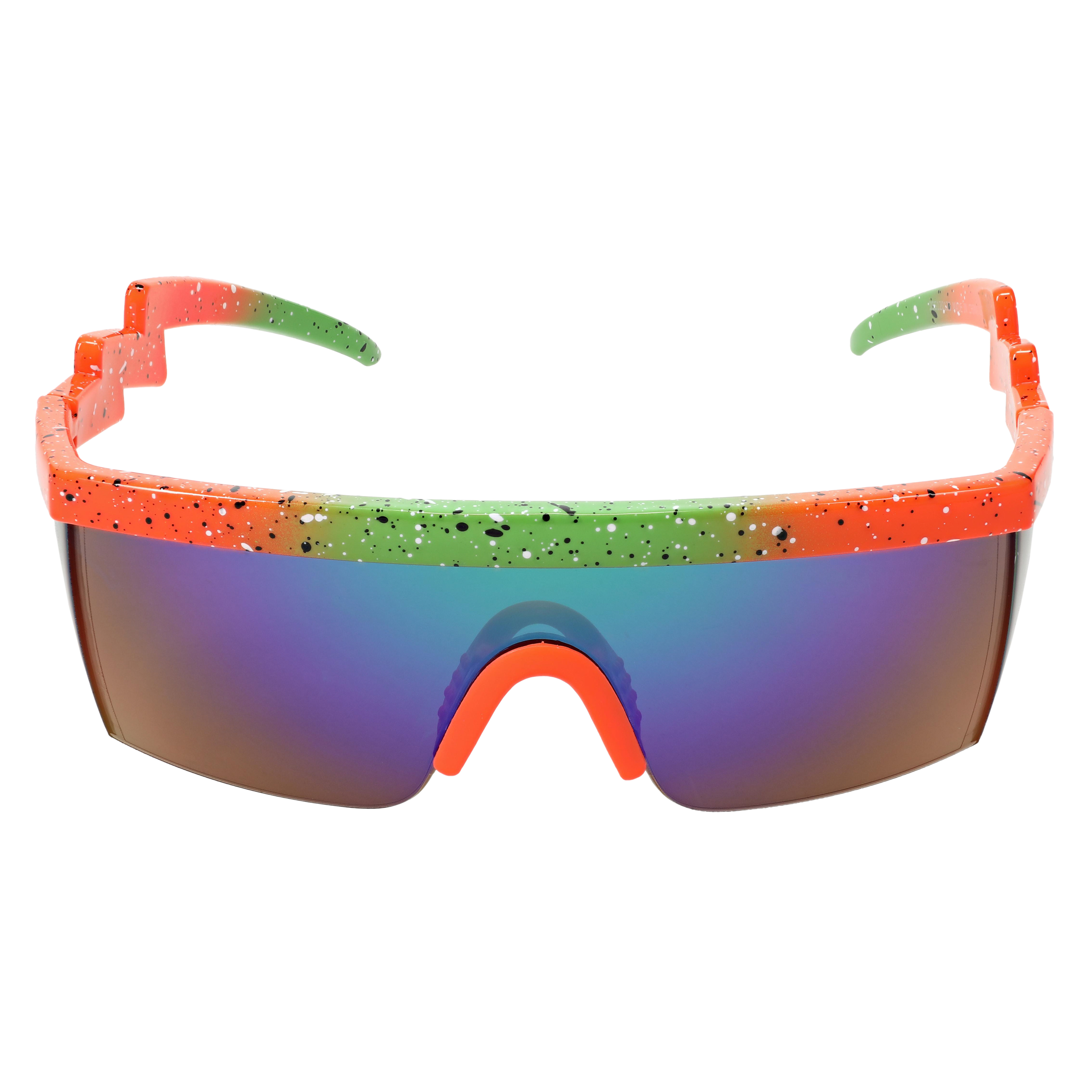 Mens Lightning Bolt Shield Sunglasses