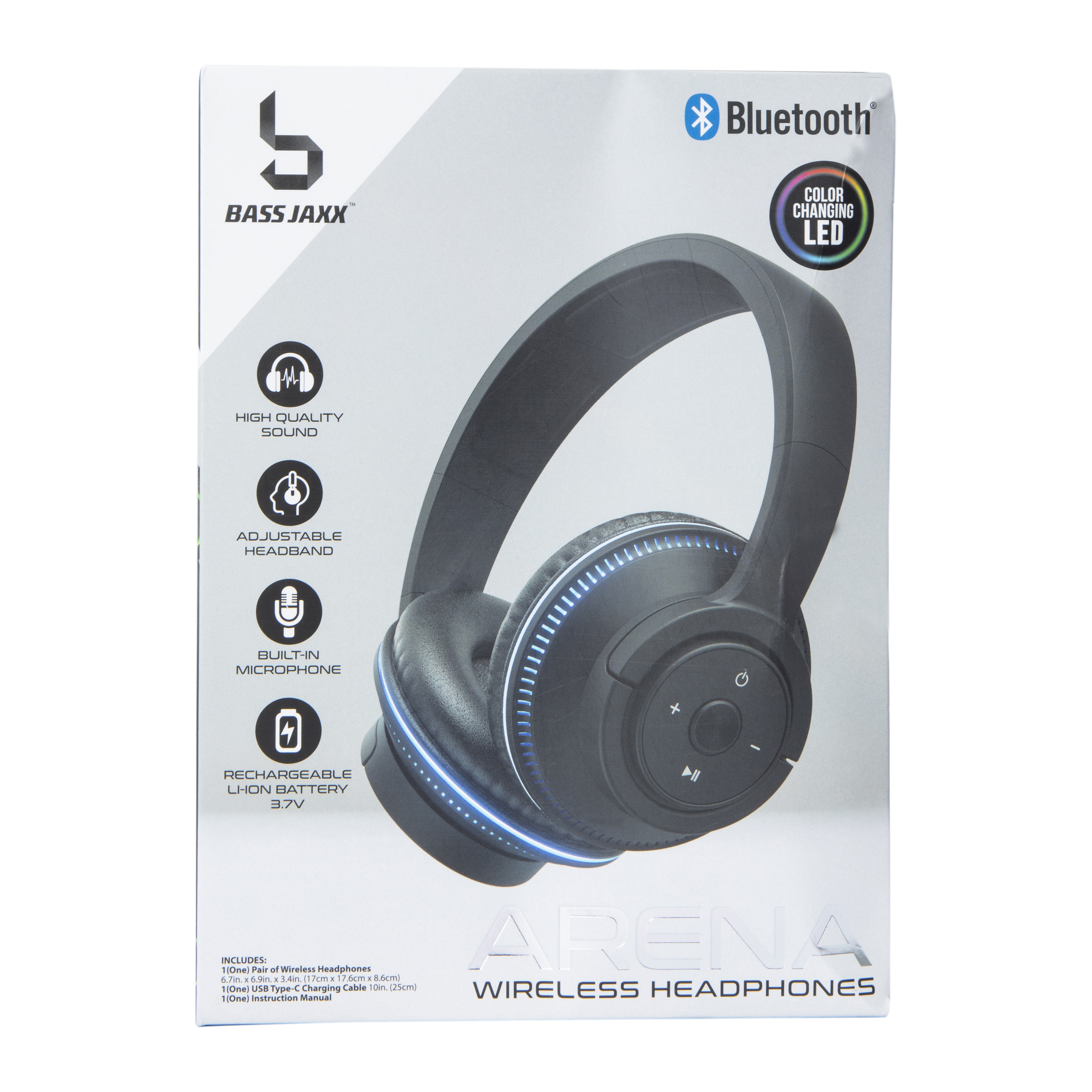 Arena Wireless Headphones With Color-Changing Led