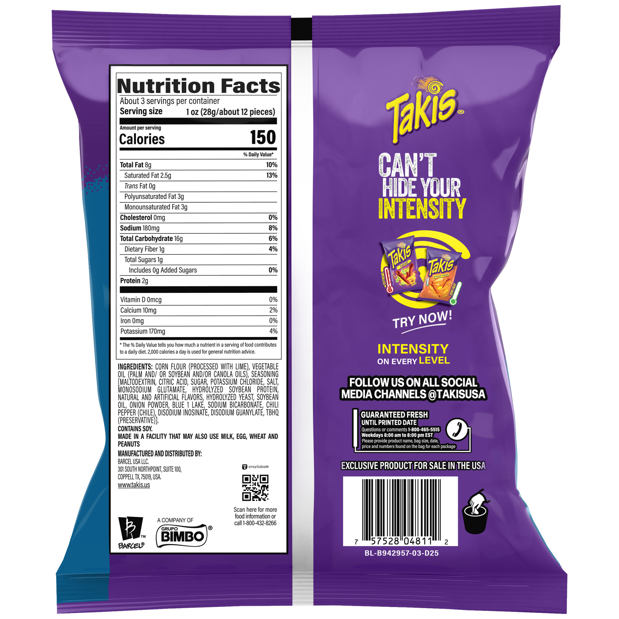 Takis® Blue Heat® Rolled Tortilla Chips 3.25oz