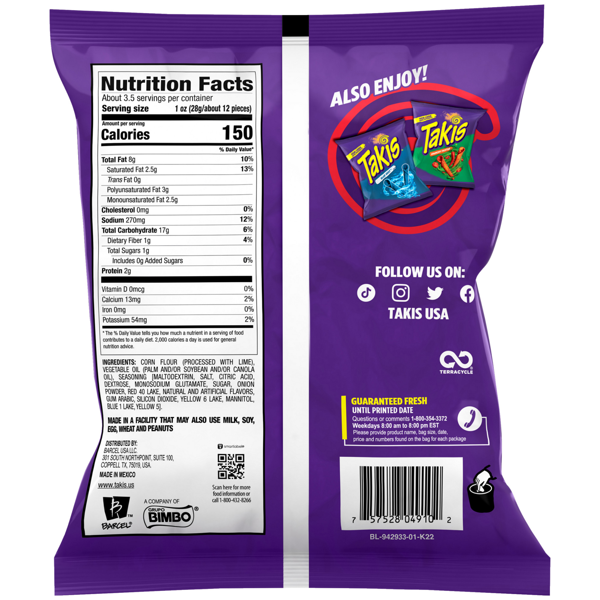 Takis® Nitro Habanero & Lime Rolled Tortilla Chips 3.25oz