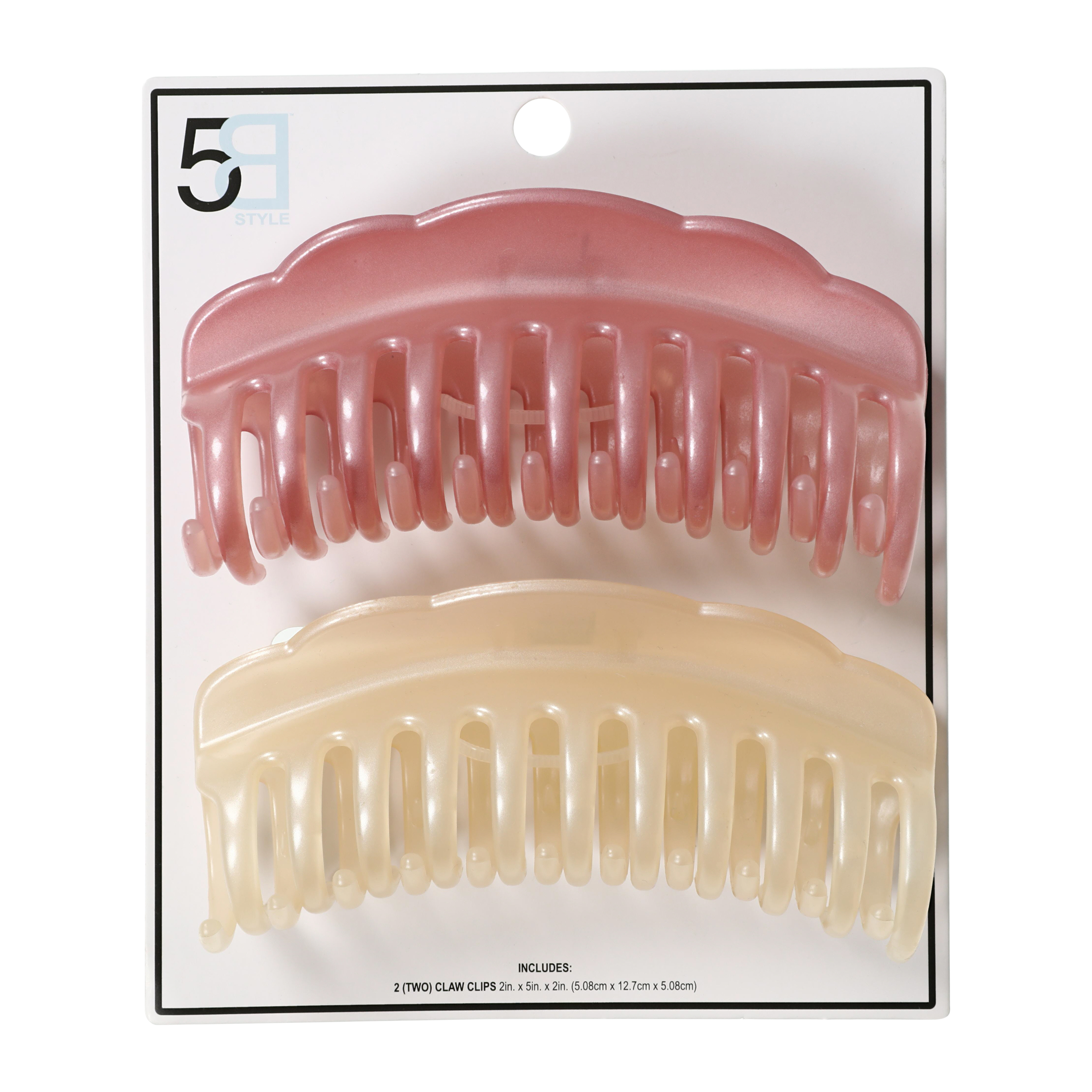 Scallop Claw Hair Clips 2-Pack