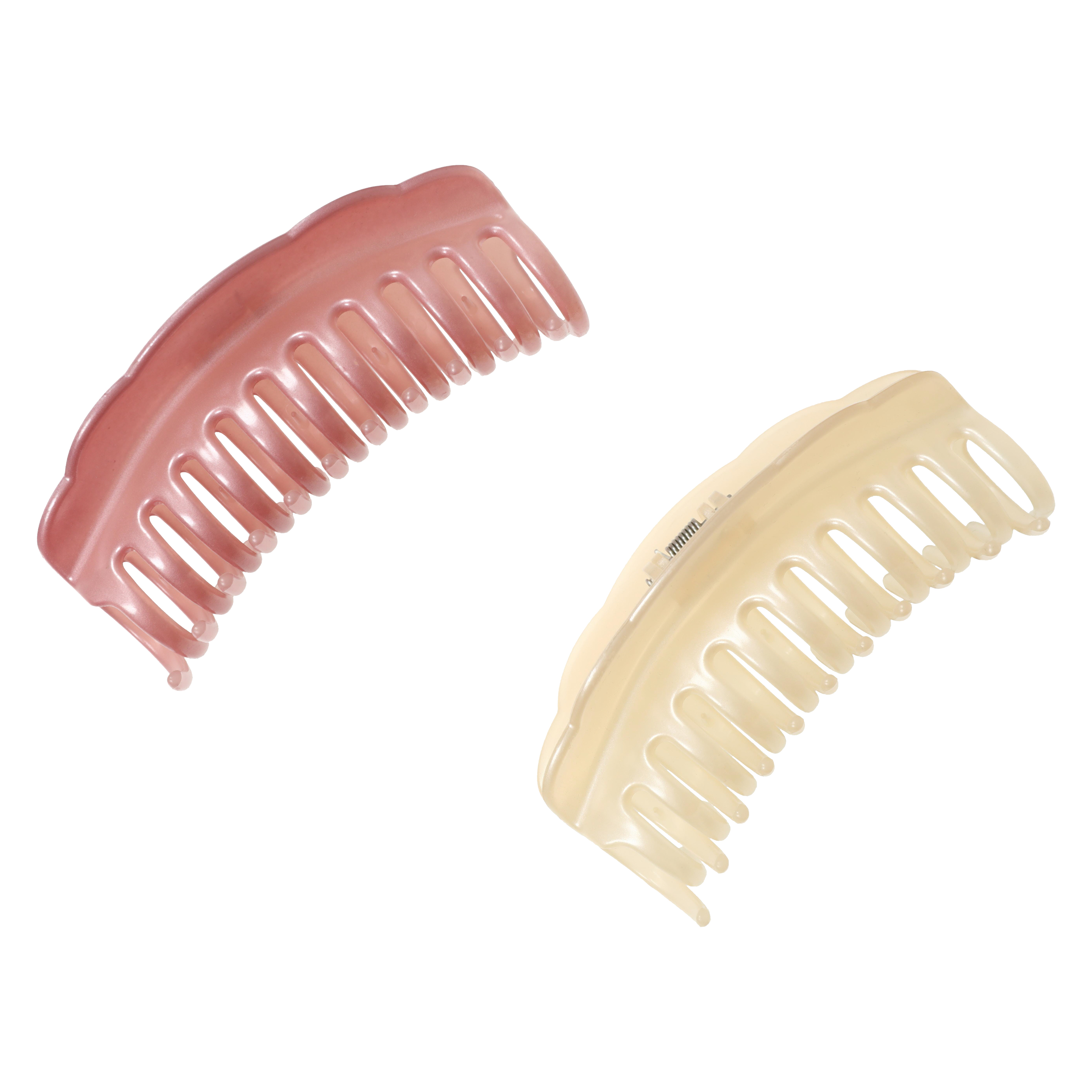 Scallop Claw Hair Clips 2-Pack