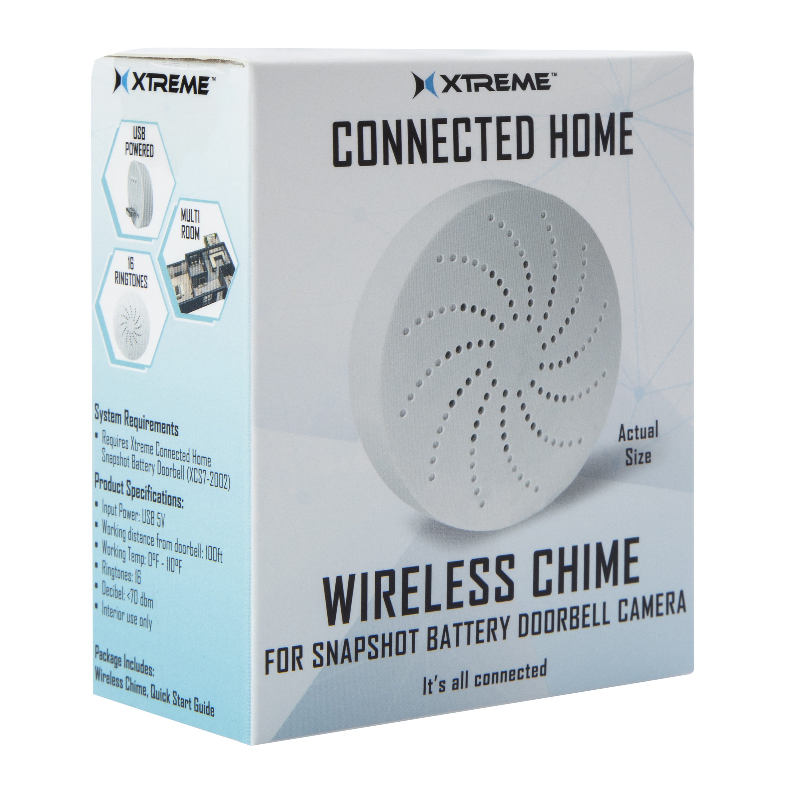 Connected Home Wireless Chime For Snapshot Doorbell Camera