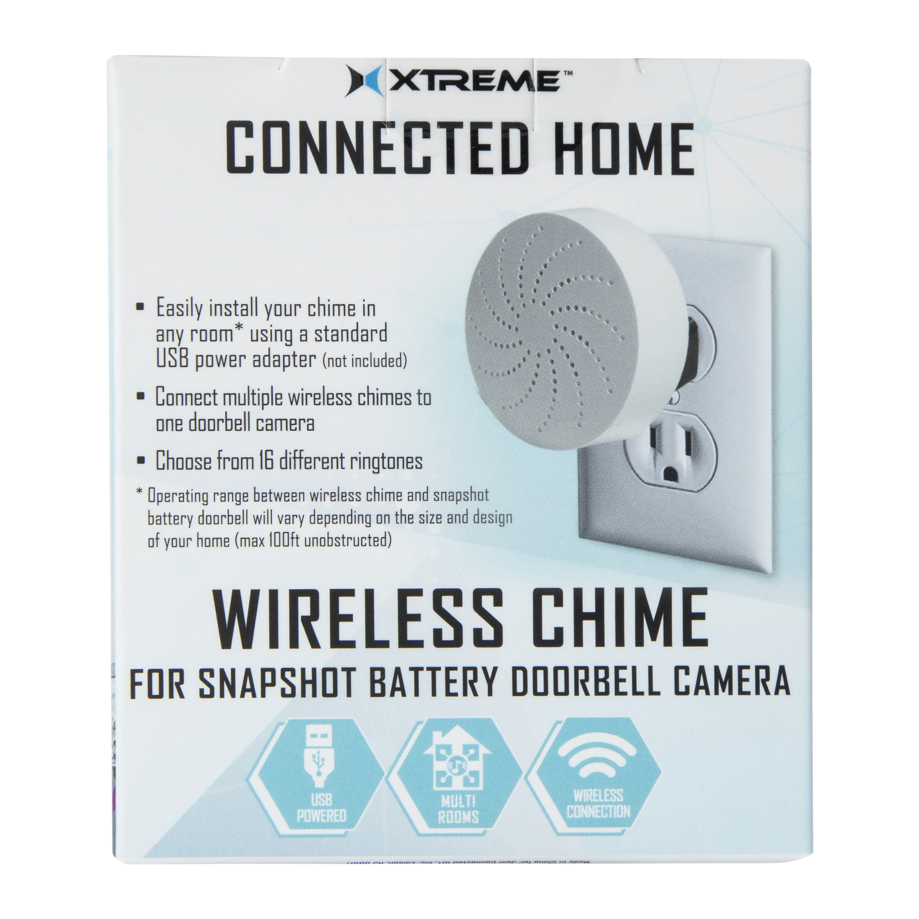 Connected Home Wireless Chime For Snapshot Doorbell Camera