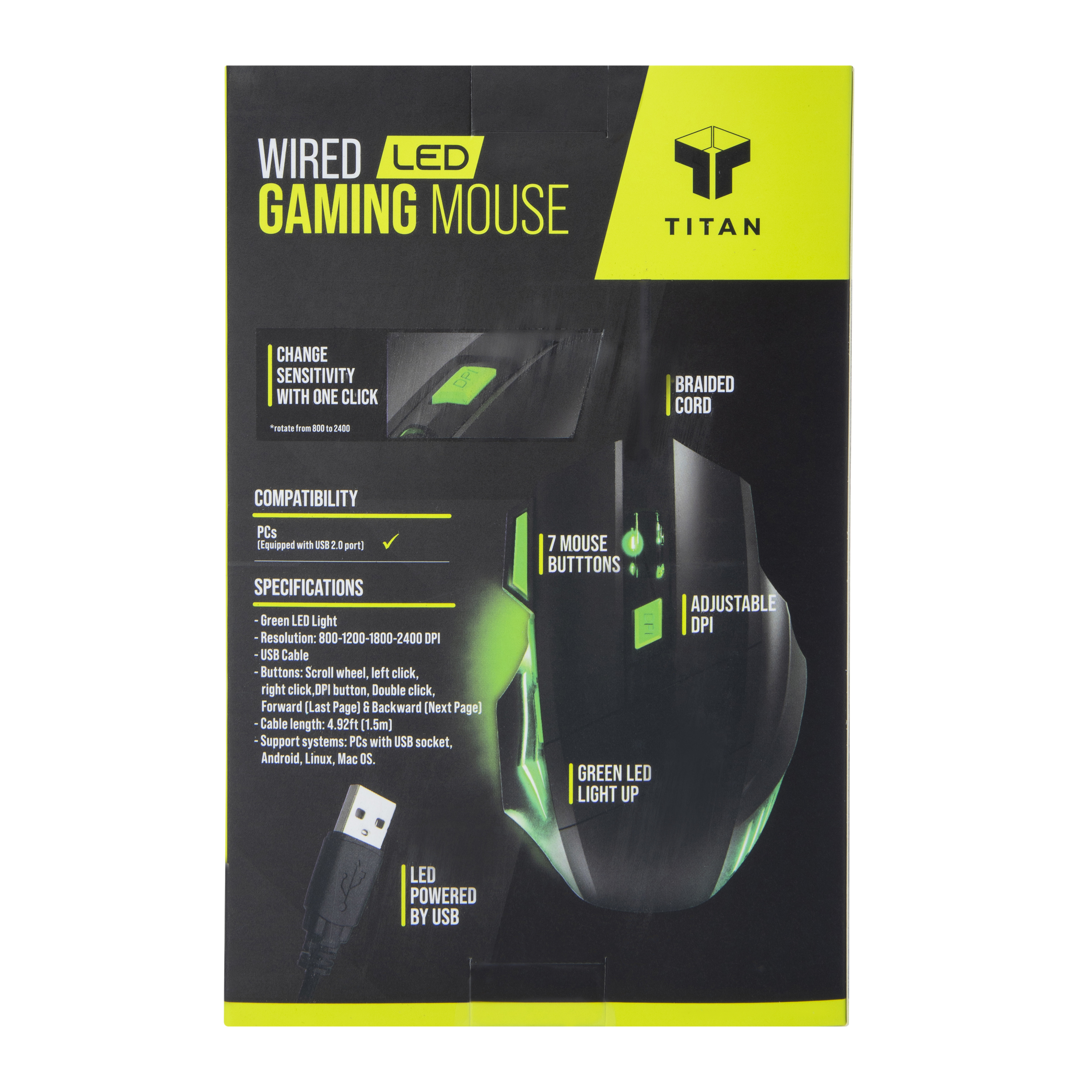 wired LED gaming mouse | Five Below