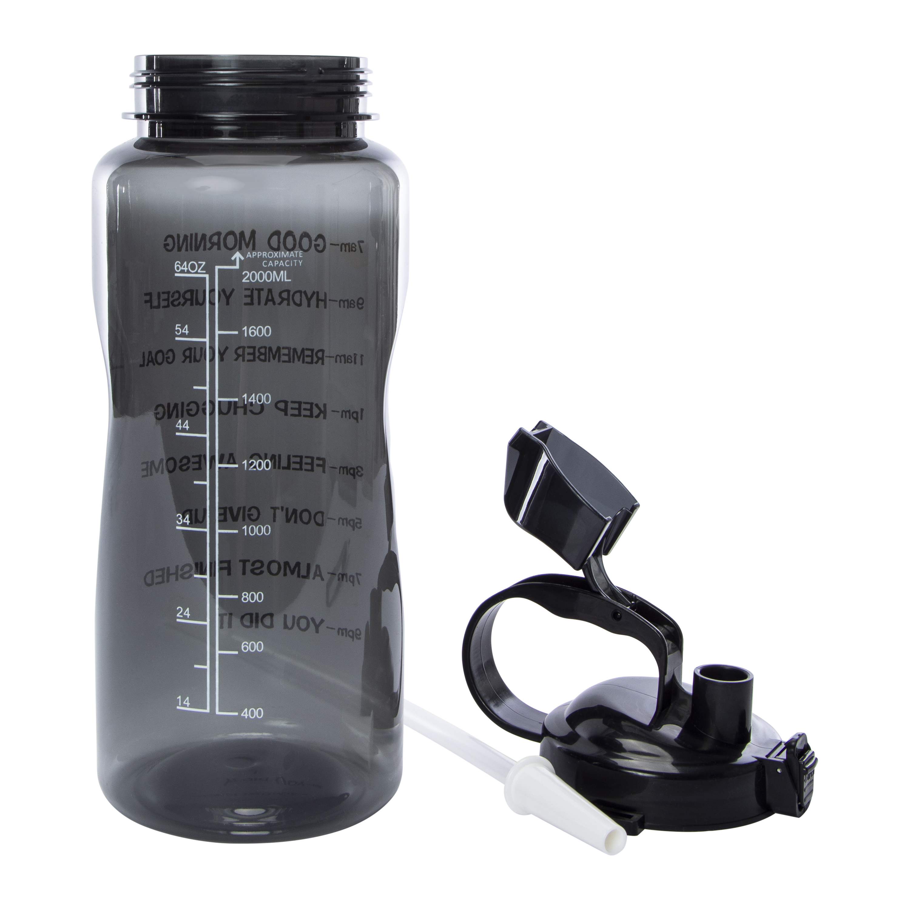 Motivational Hydration Tracker Water Bottle 64oz
