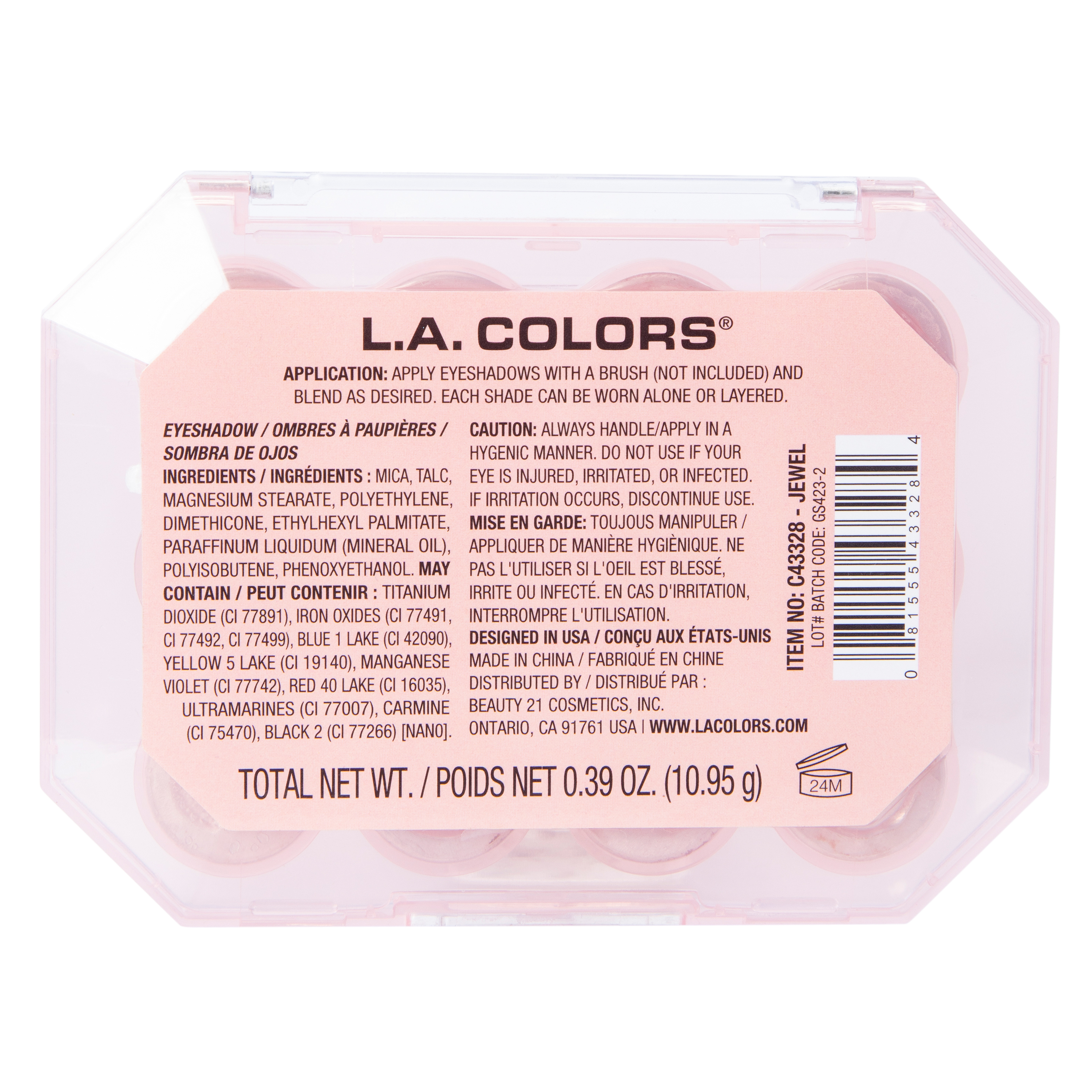 L.A. Colors® 12-Color Eyeshadow Palette