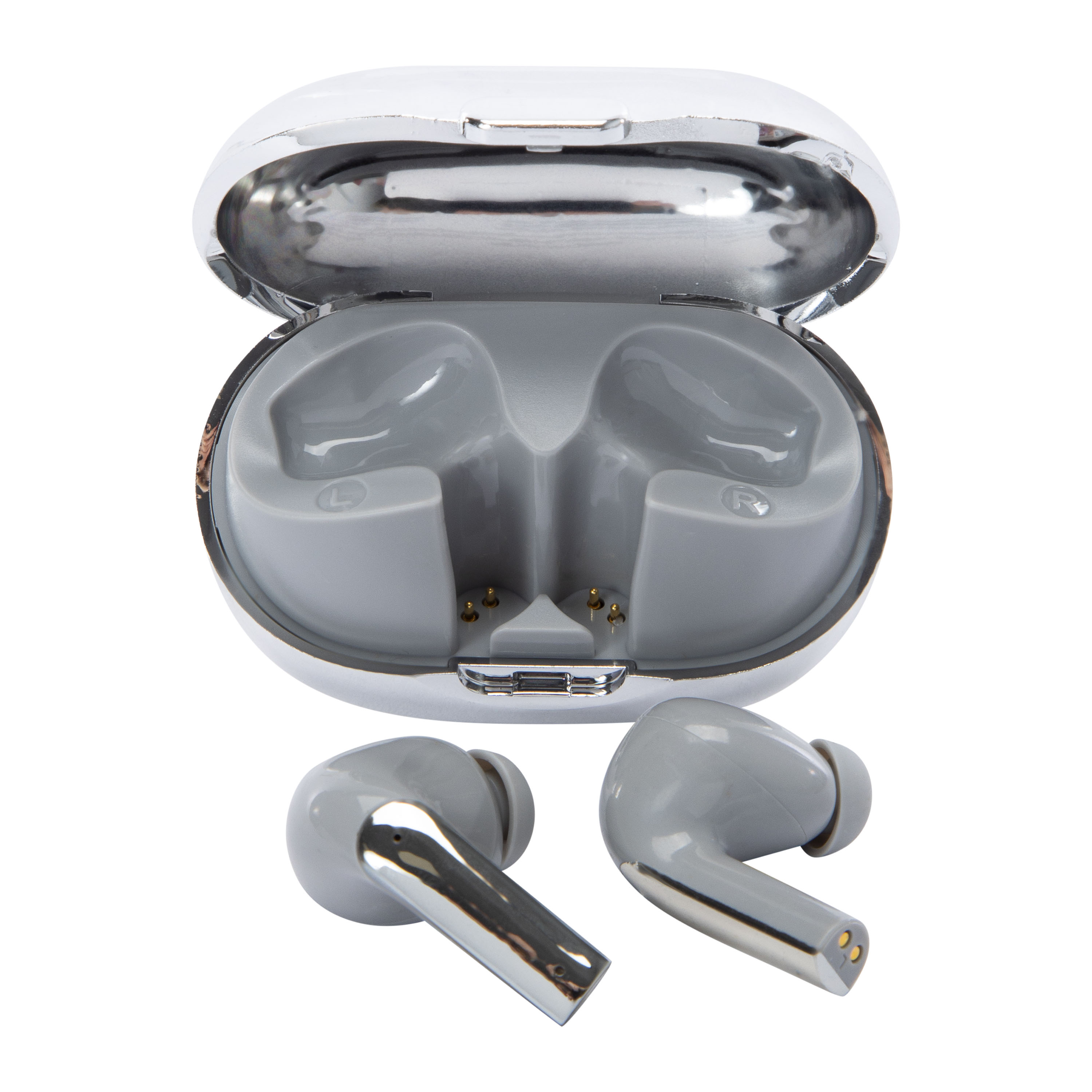 Shine Chrome Bluetooth® Wireless Earbuds With Mic | Five Below