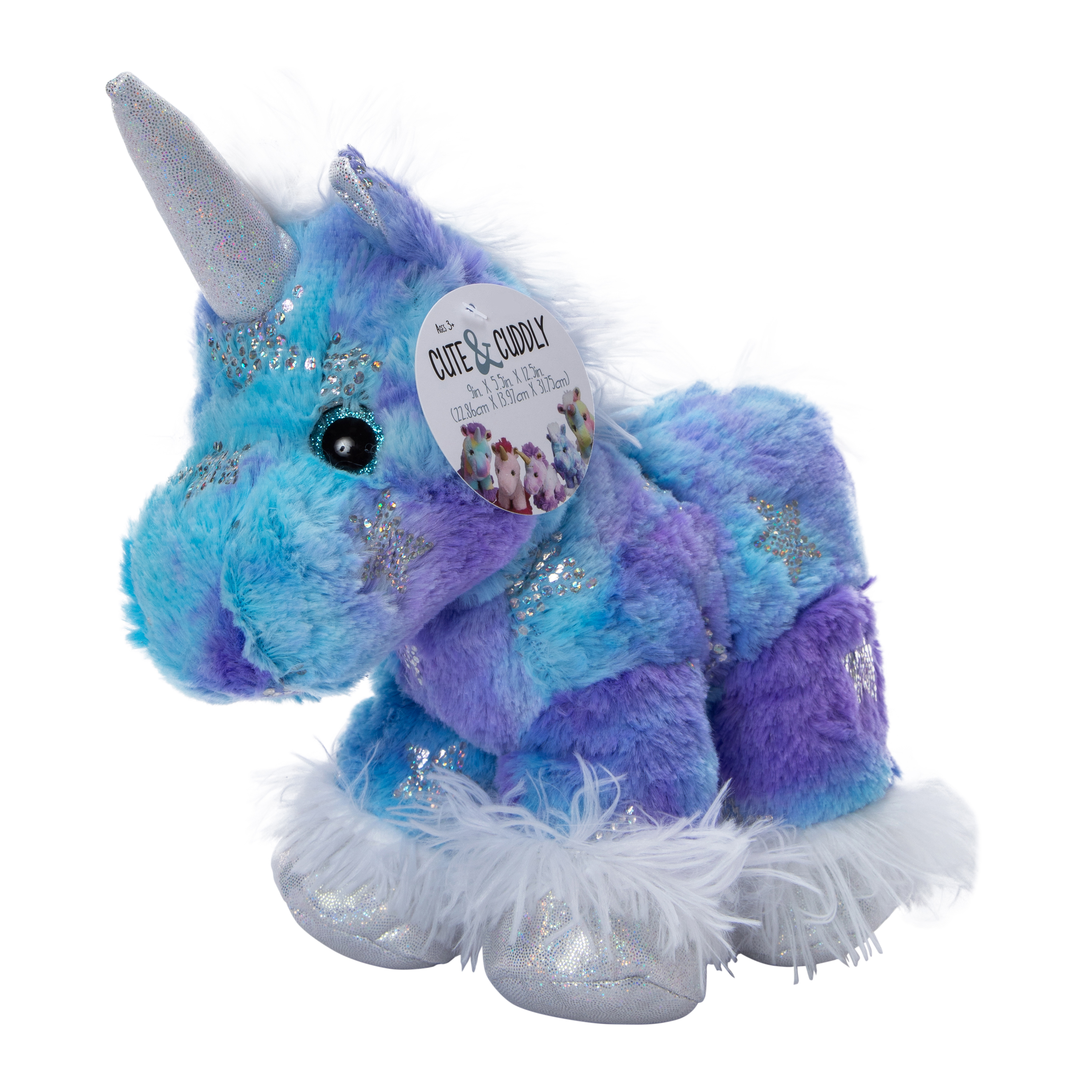 Standing Fancy Unicorn Plush 12.5in
