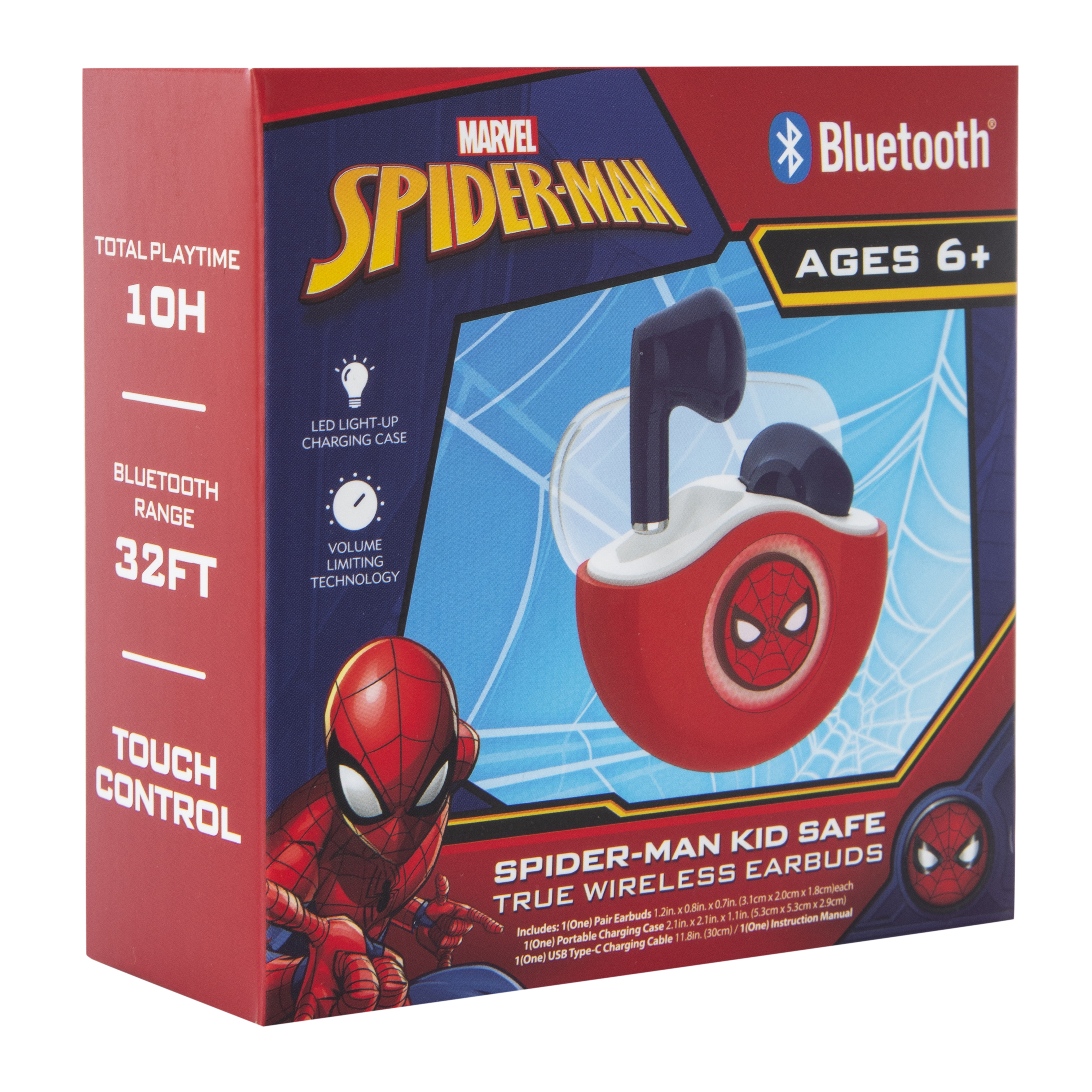 Spider-Man Kid-Safe Bluetooth® Earbuds