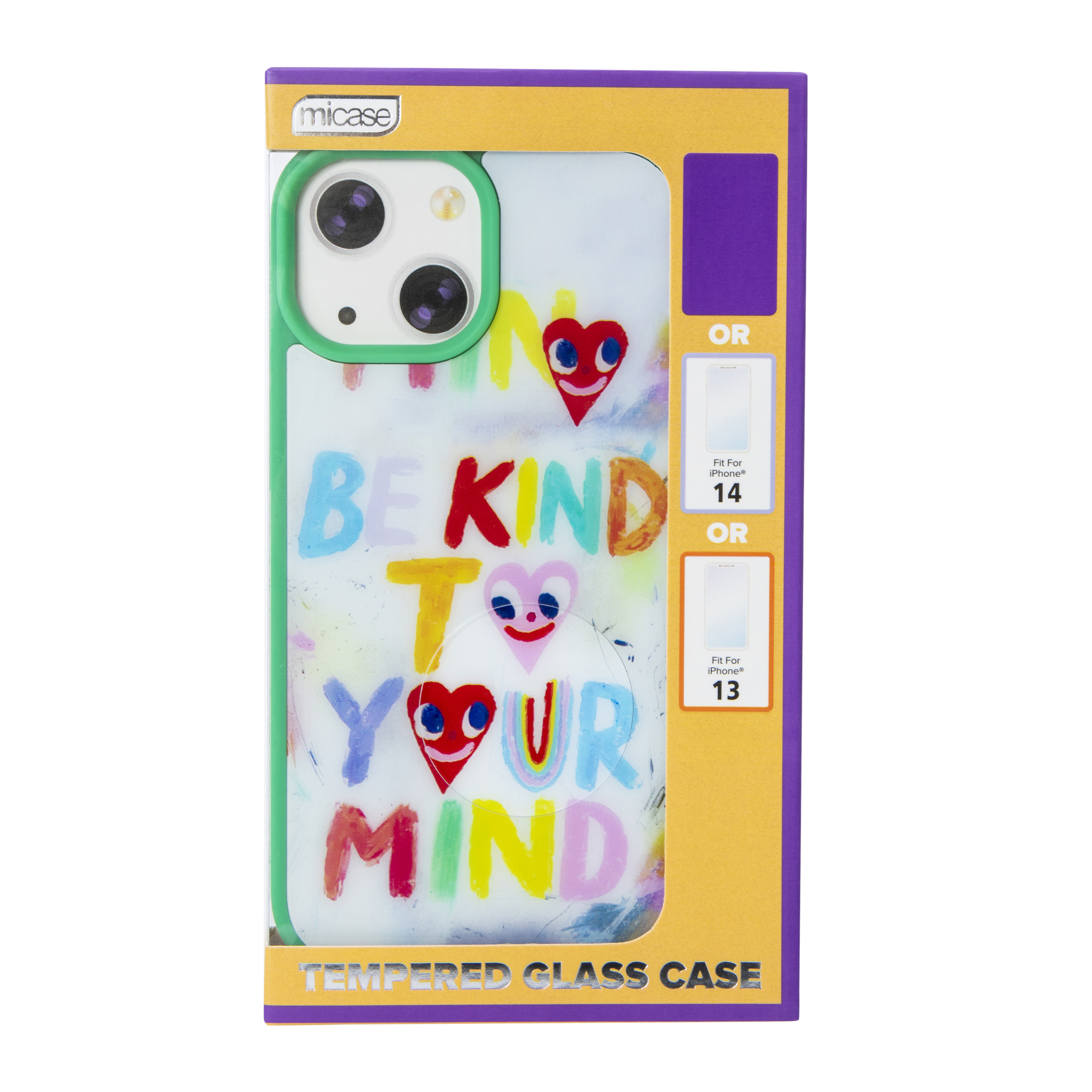 iPhone 15®/14® Print Tempered Glass Case