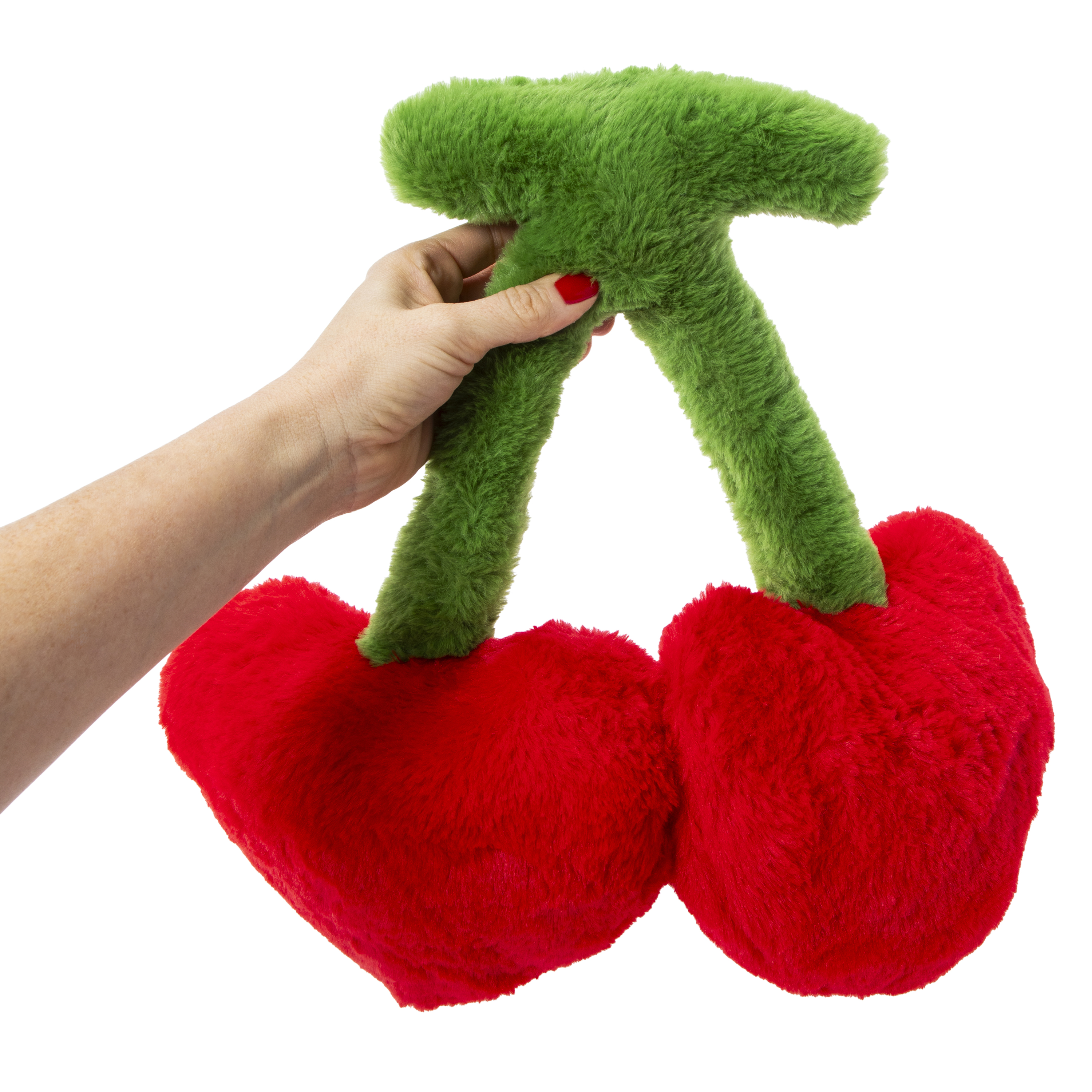 Plush Cherry Shaped Pillow 15in x 17in