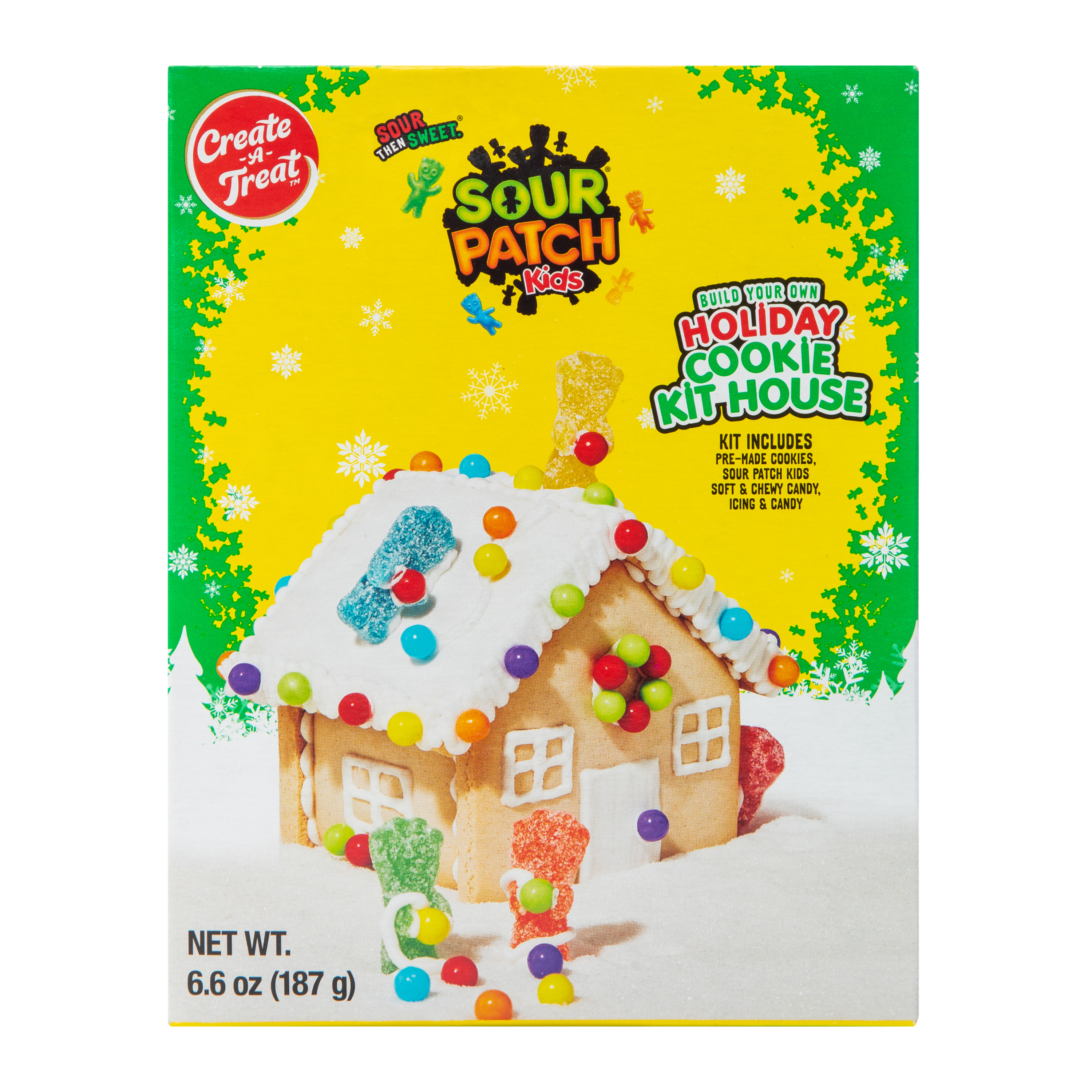 sour patch kids® build-your-own holiday cookie house kit