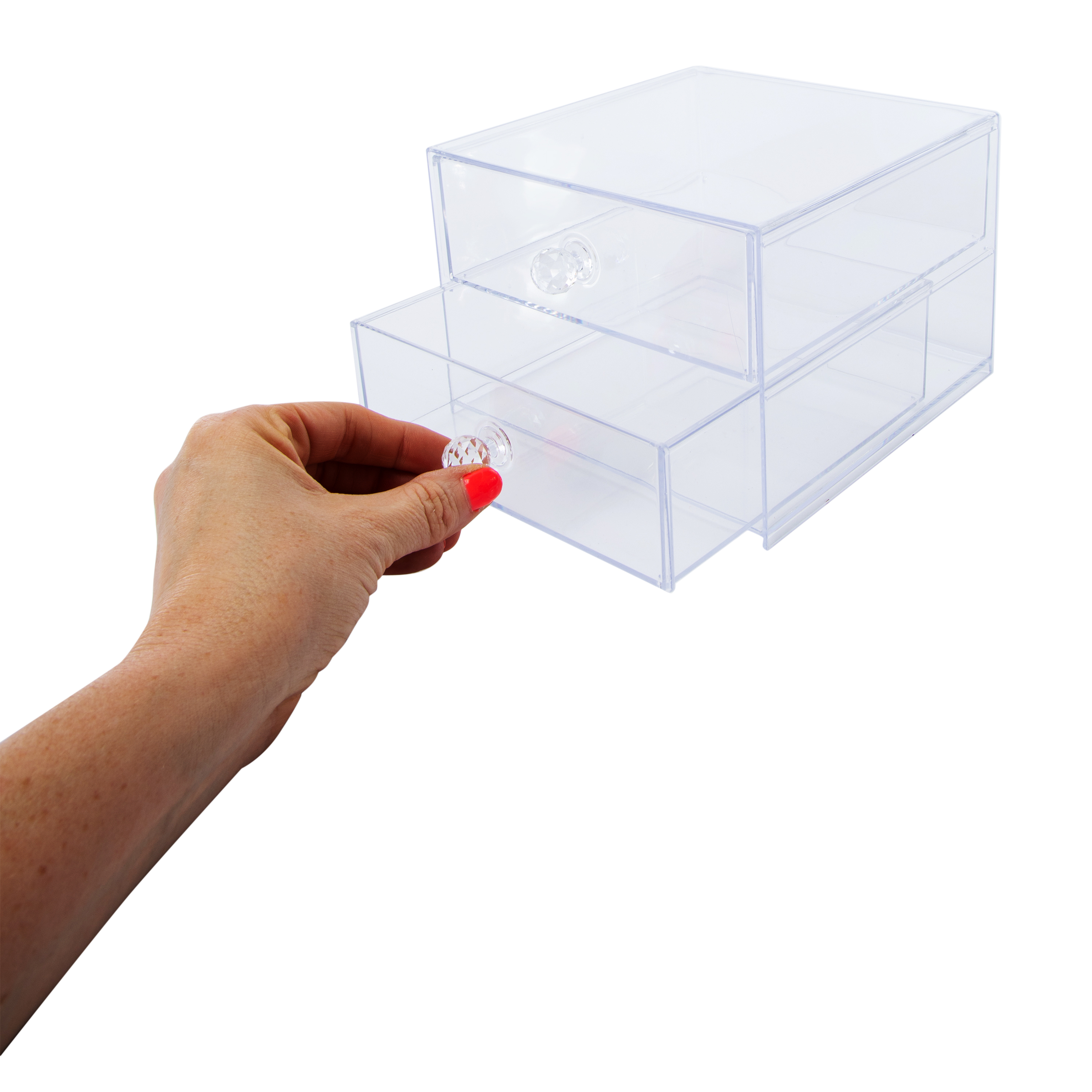 Clear Acrylic Cosmetic Storage Drawers 6.50in x 4.64in