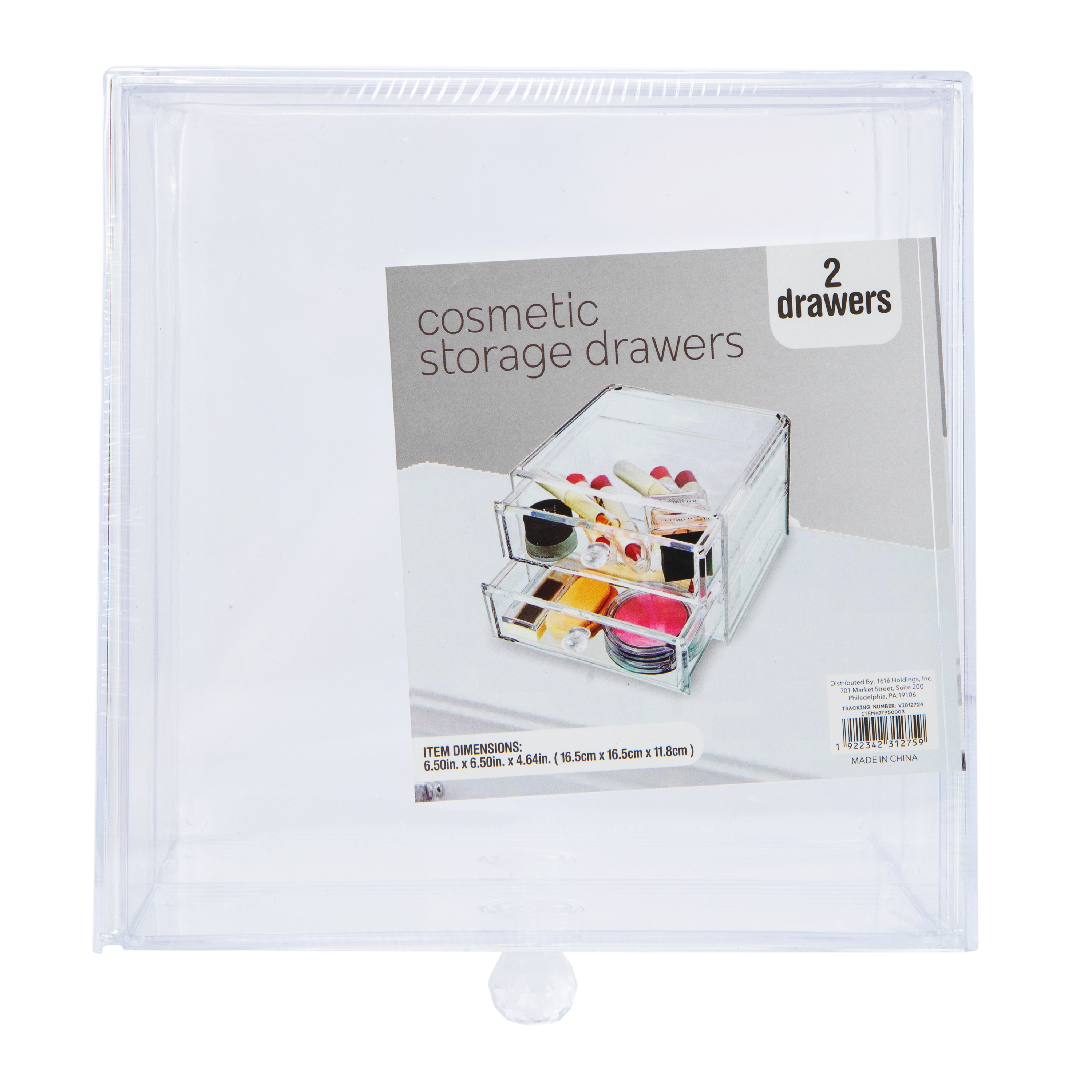 Clear Acrylic Cosmetic Storage Drawers 6.50in x 4.64in