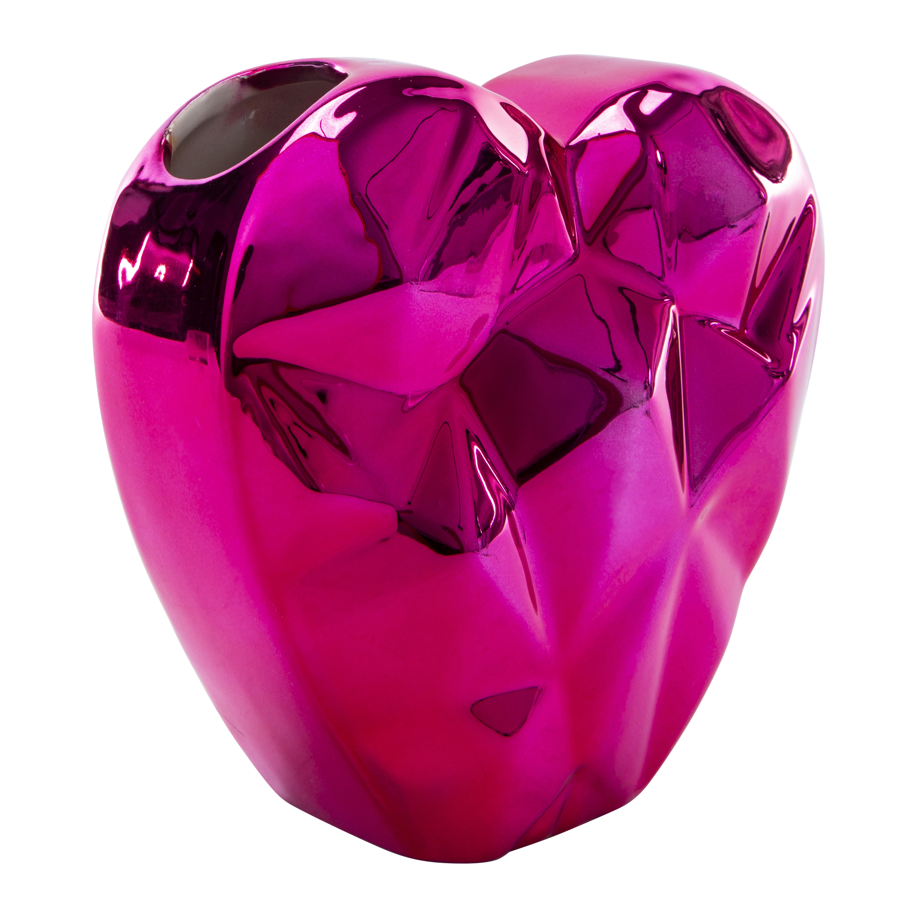 Ceramic Heart-Shaped Vase 5.8in