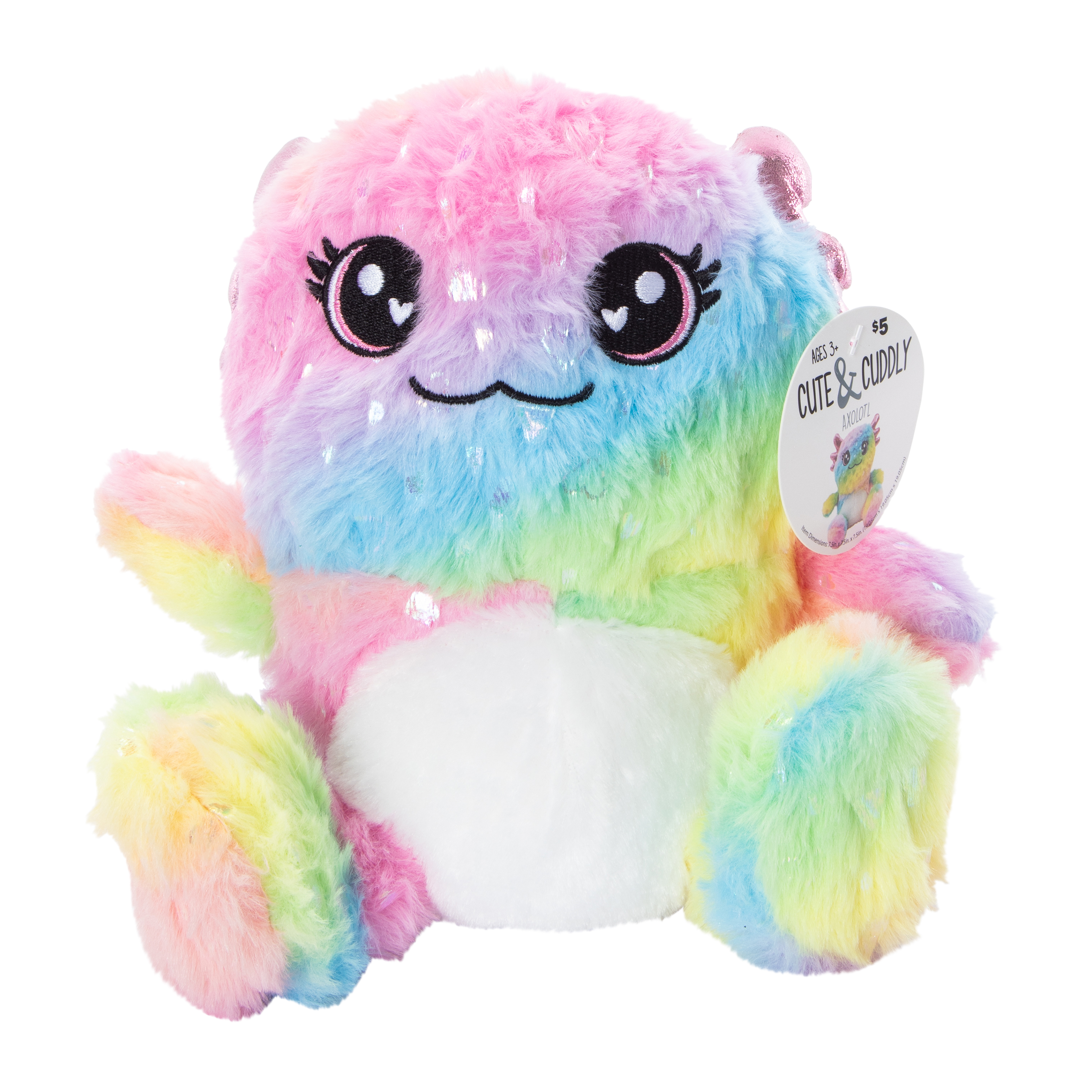 Standing Rainbow Animal Plush 7.5in