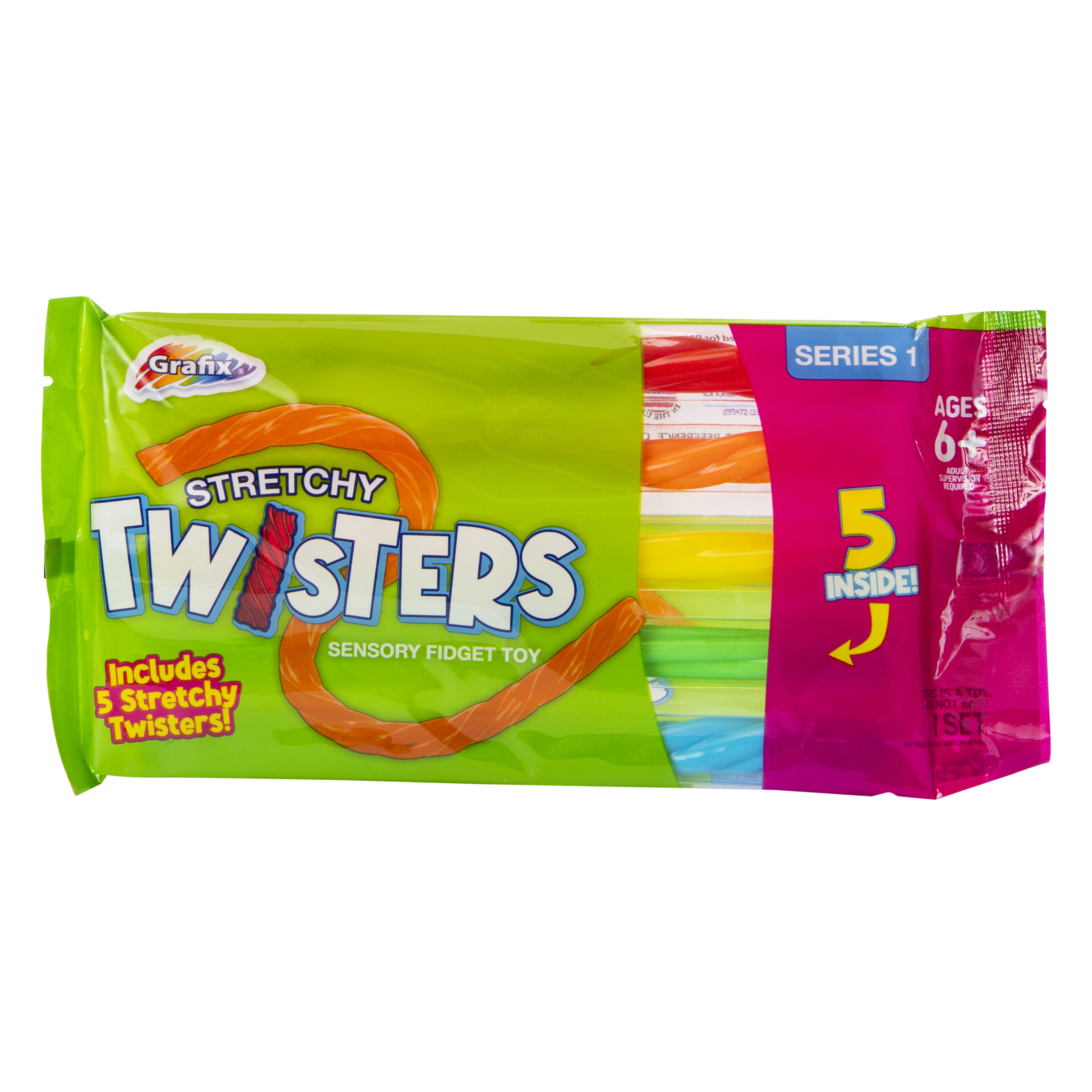Grafix® Stretchy Twisters Sensory Fidget Toy 5-Count