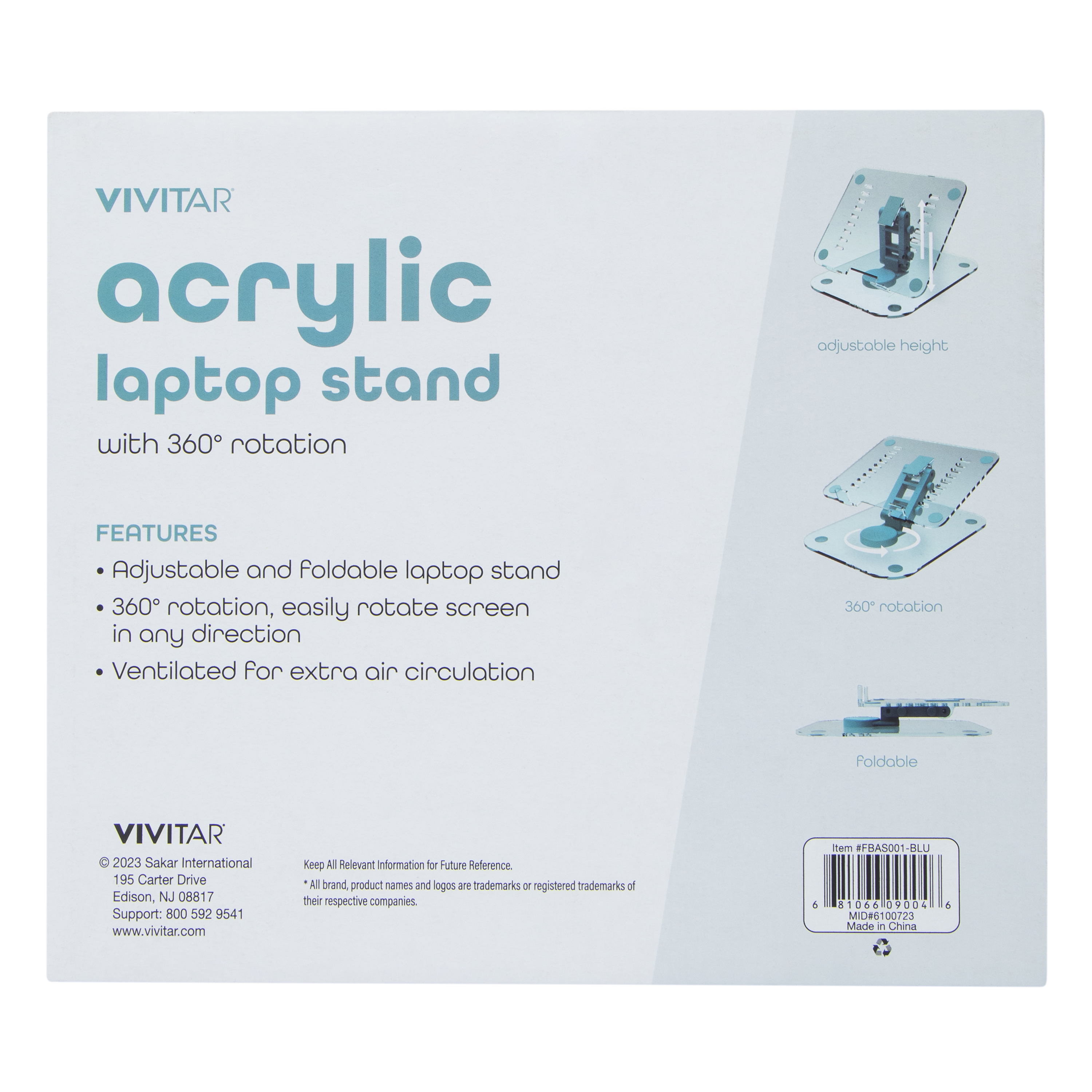 Acrylic Laptop Stand With 360 Rotation