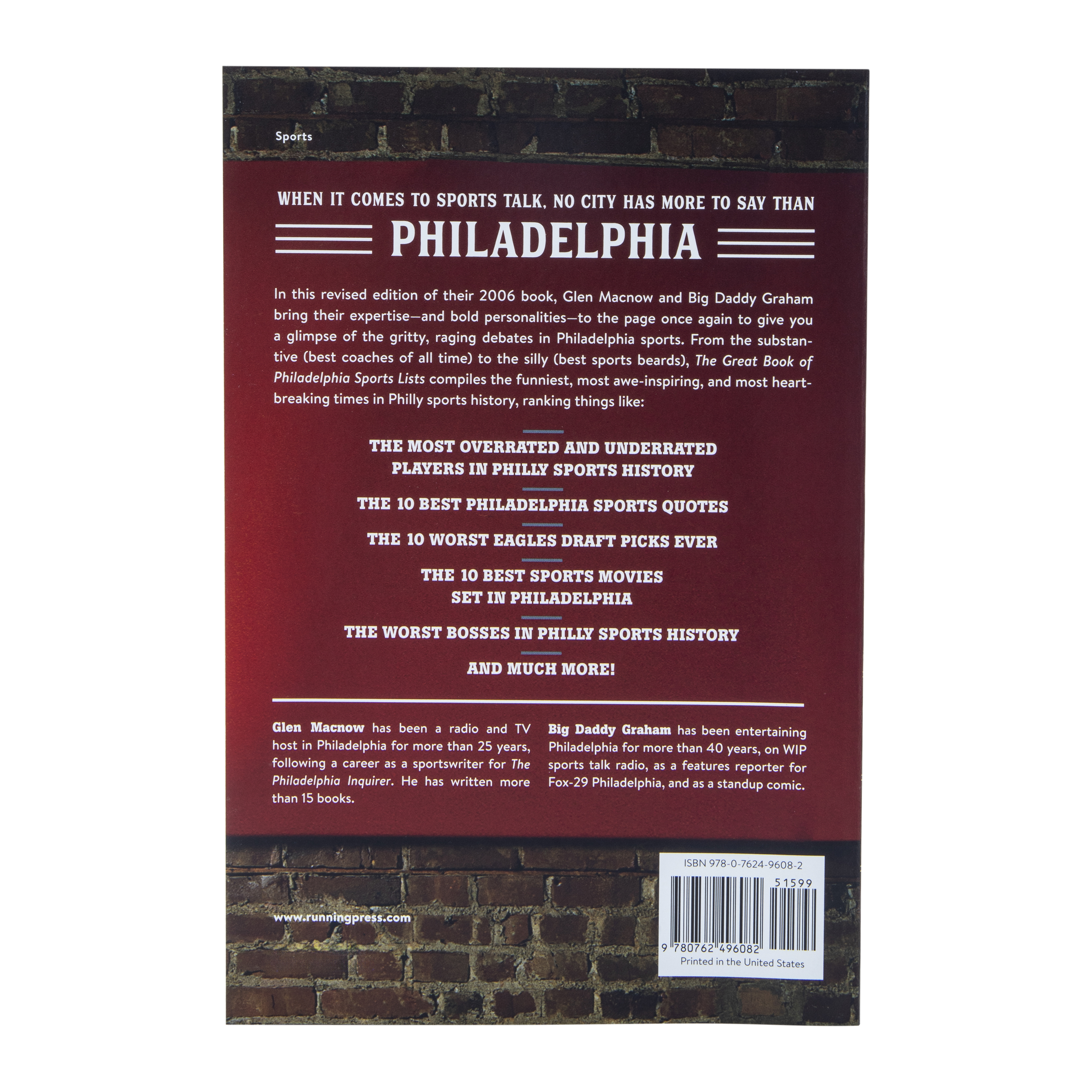 The Great Book Of Philadelphia Sports Lists By Glen Macnow & Big Daddy Graham