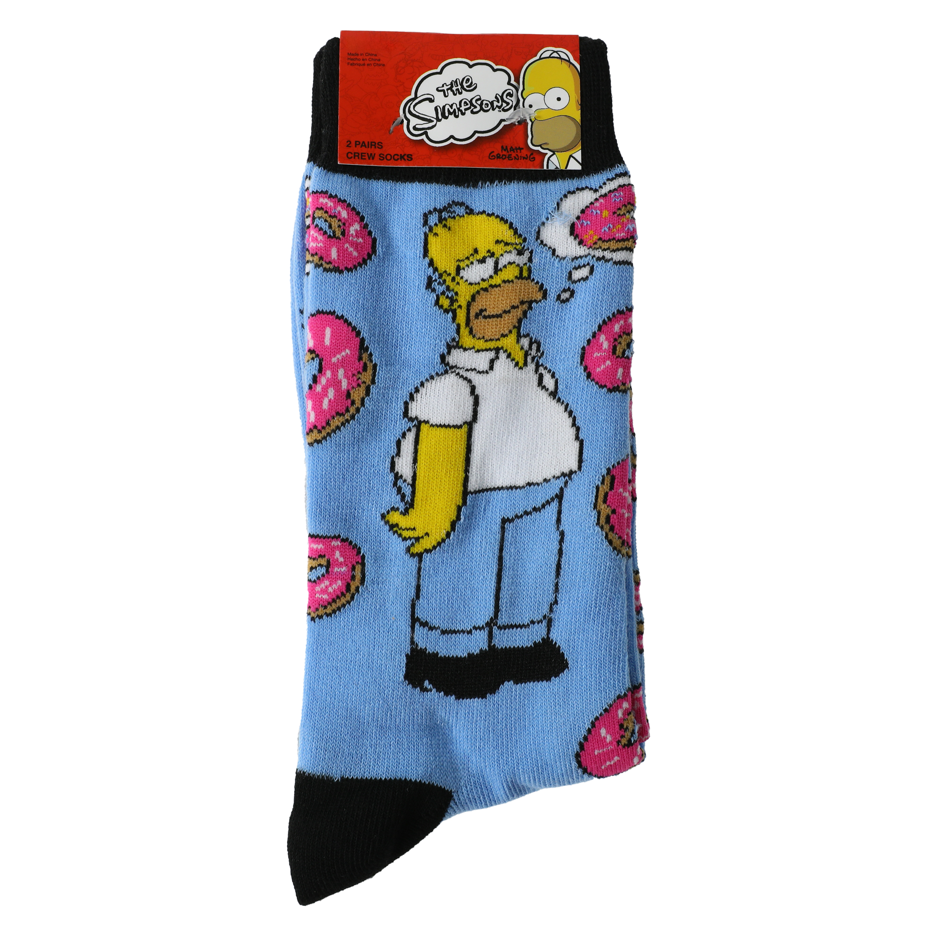 Mens The Simpsons™ Homer Donuts Crew Socks 2-Pack