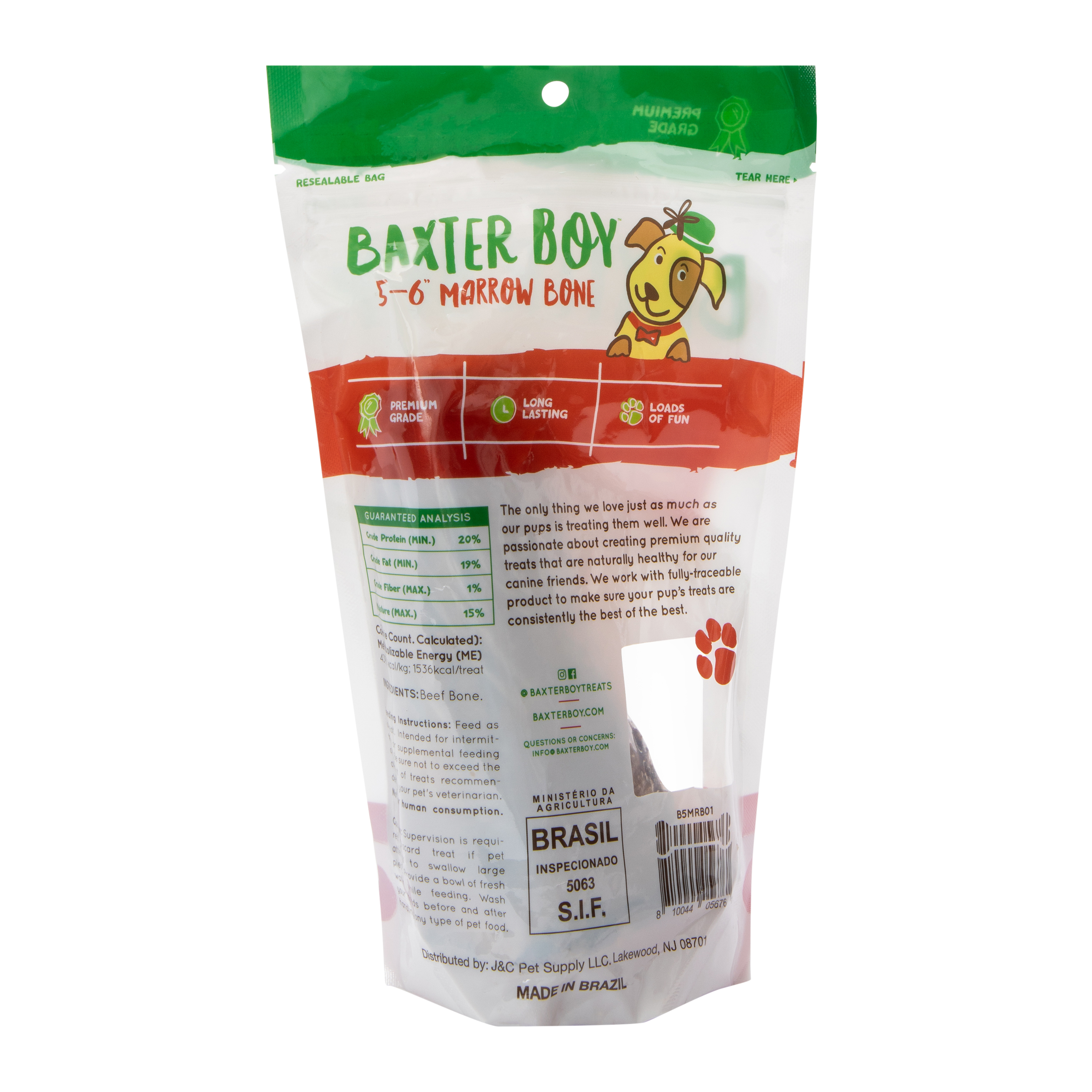 Baxter Boy Large Marrow Bone 5-6in