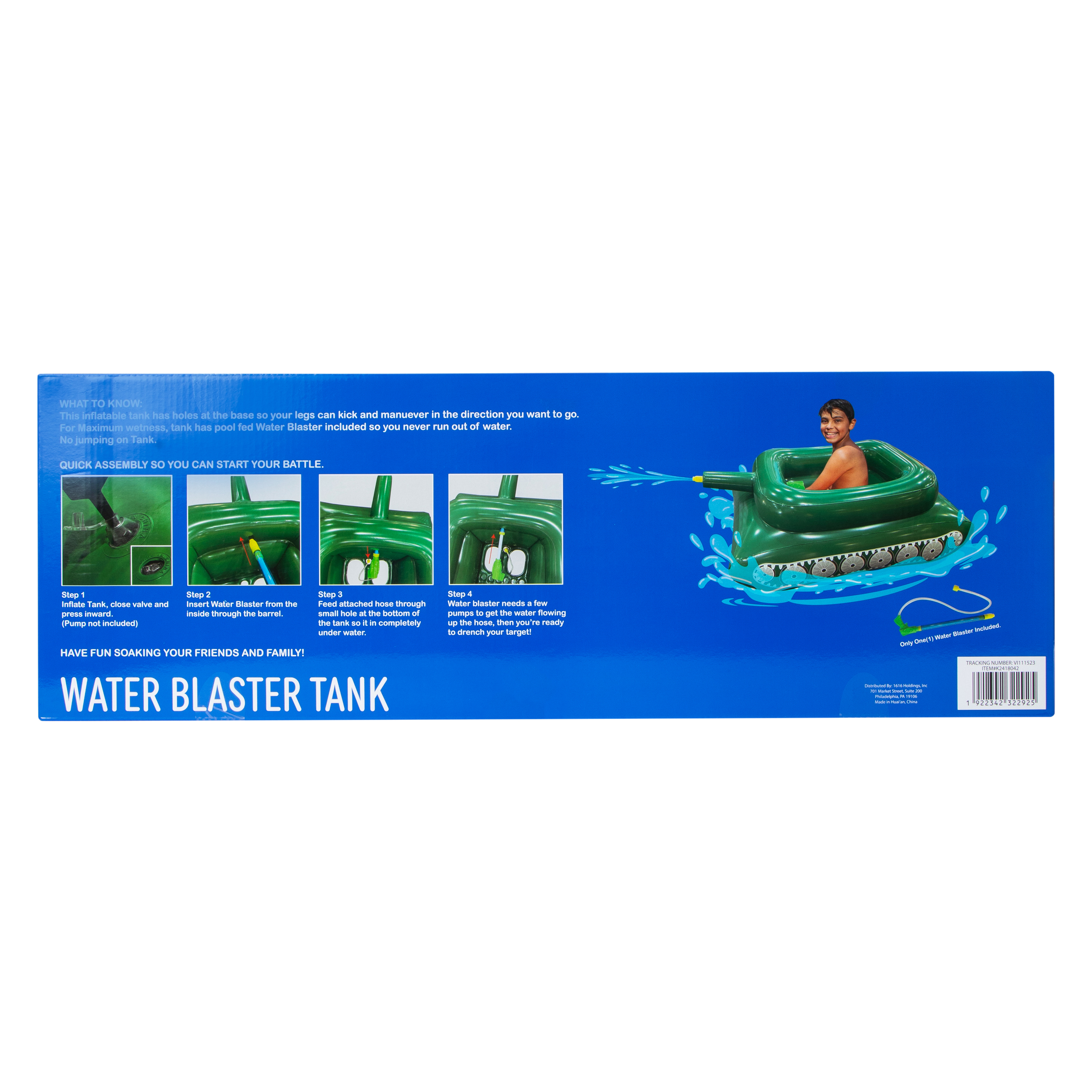 Inflatable Water Blaster Tank 60in x 35in