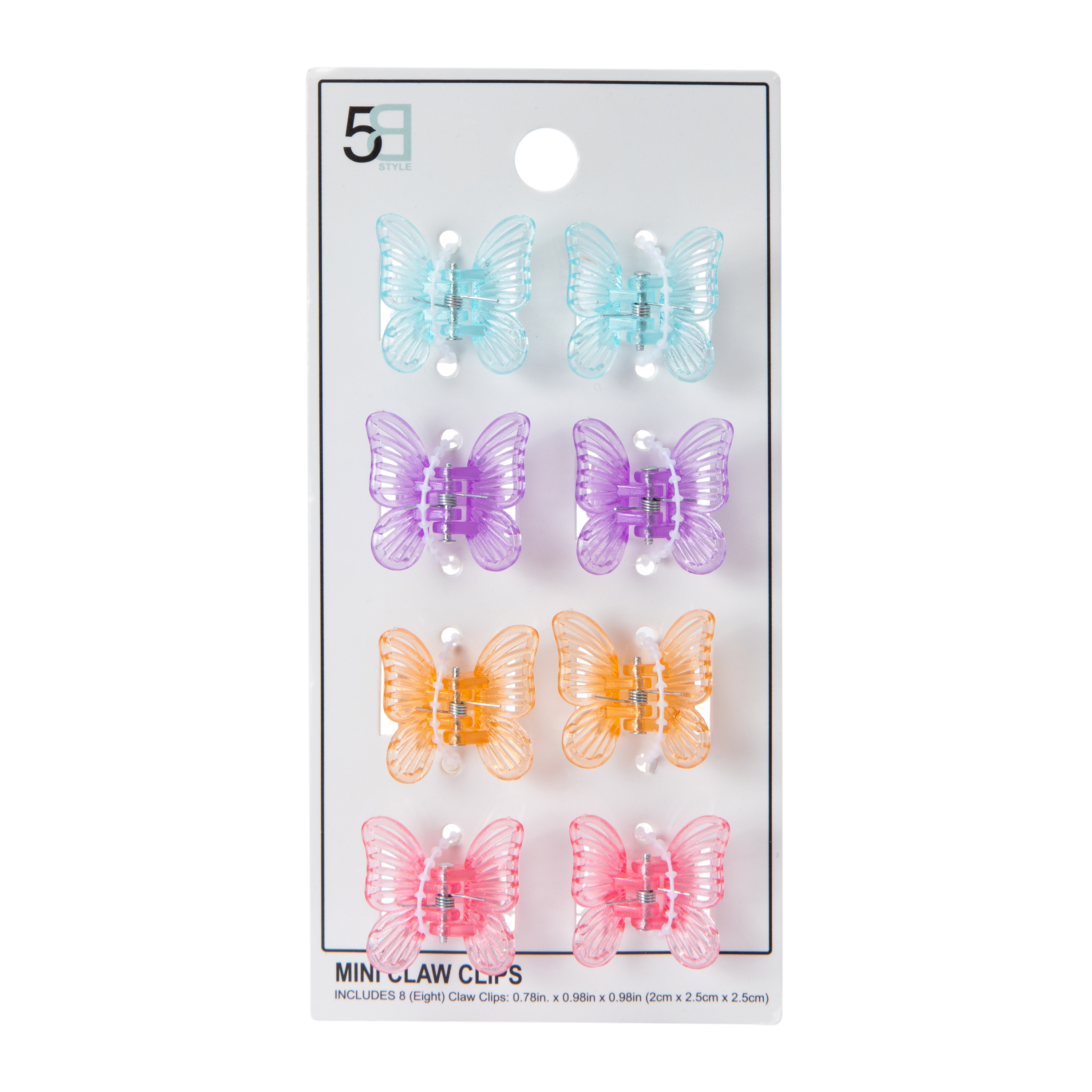 Mini Novelty Claw Clips 8-Count