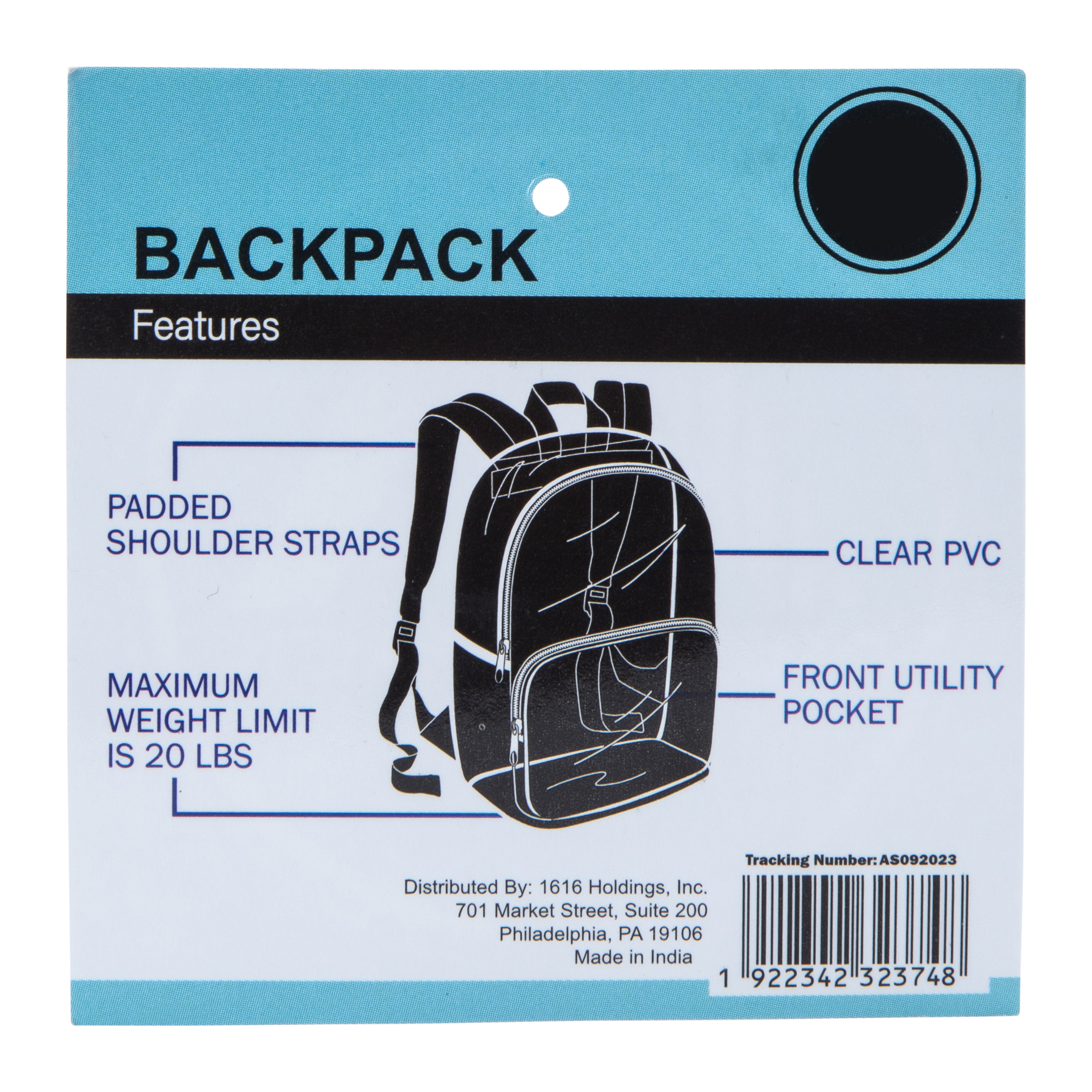 Clear Backpack 15in