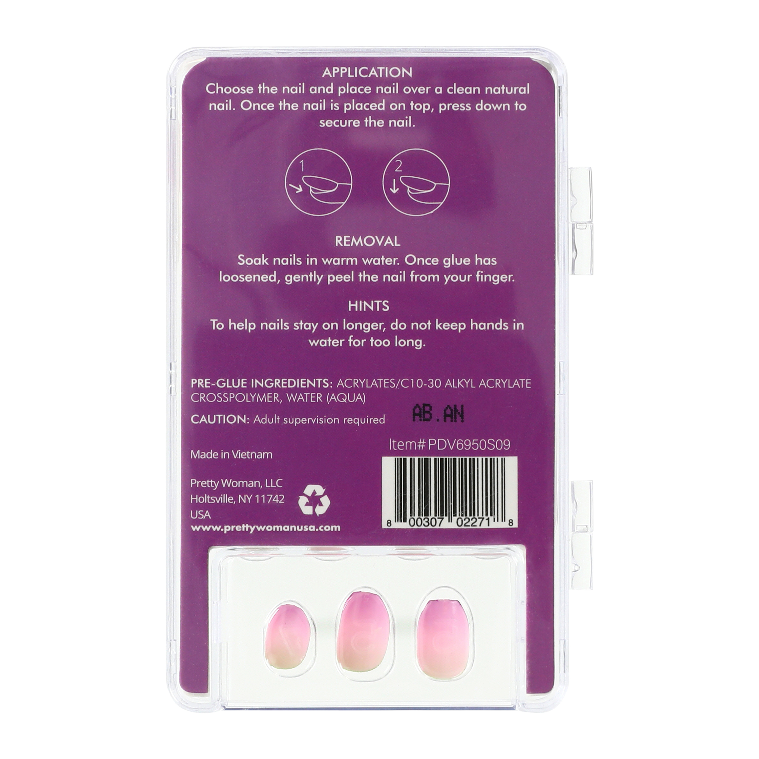 Pretty Woman Kids Press On Nails 24-Piece Set