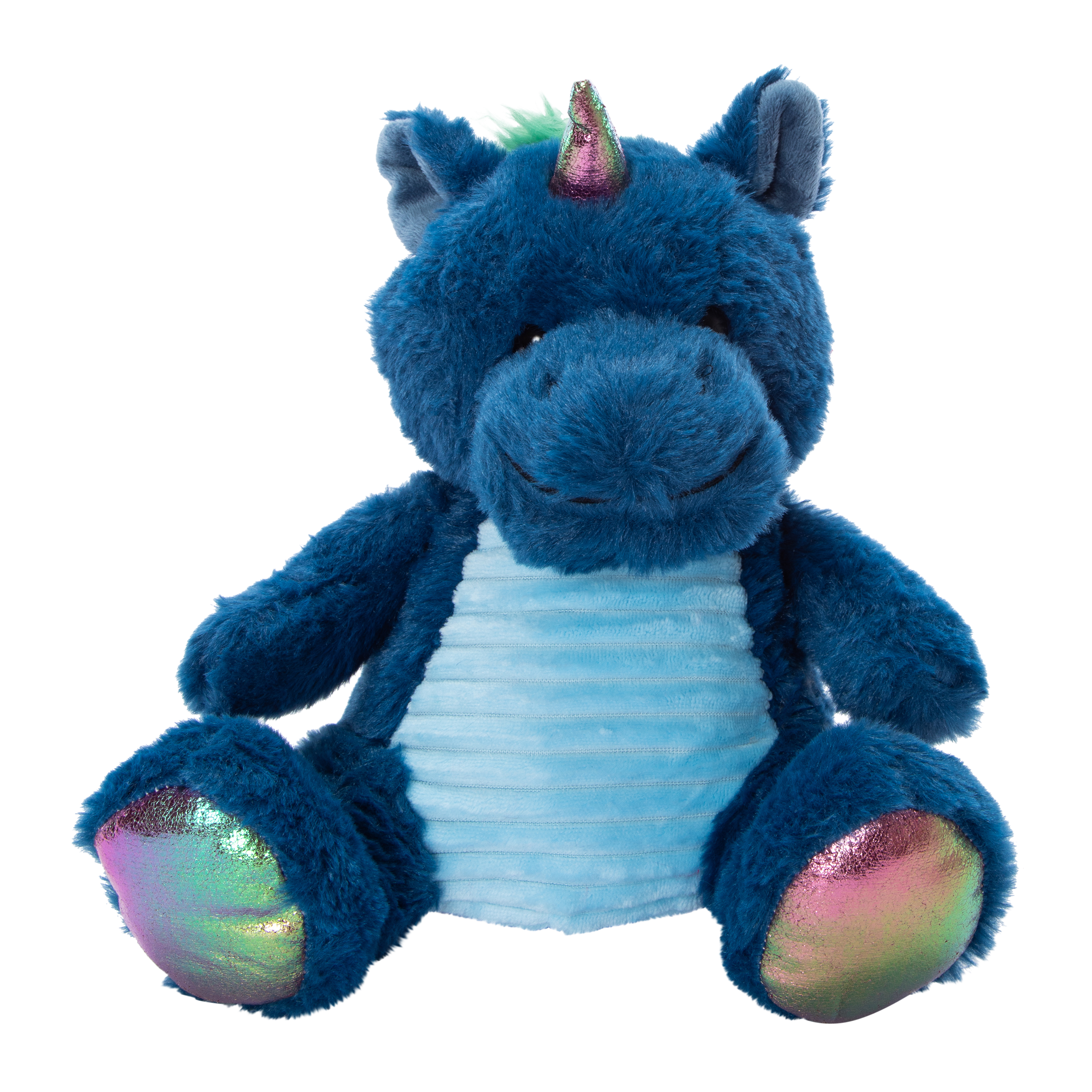Standing Corduroy Unicorn Plush 9in