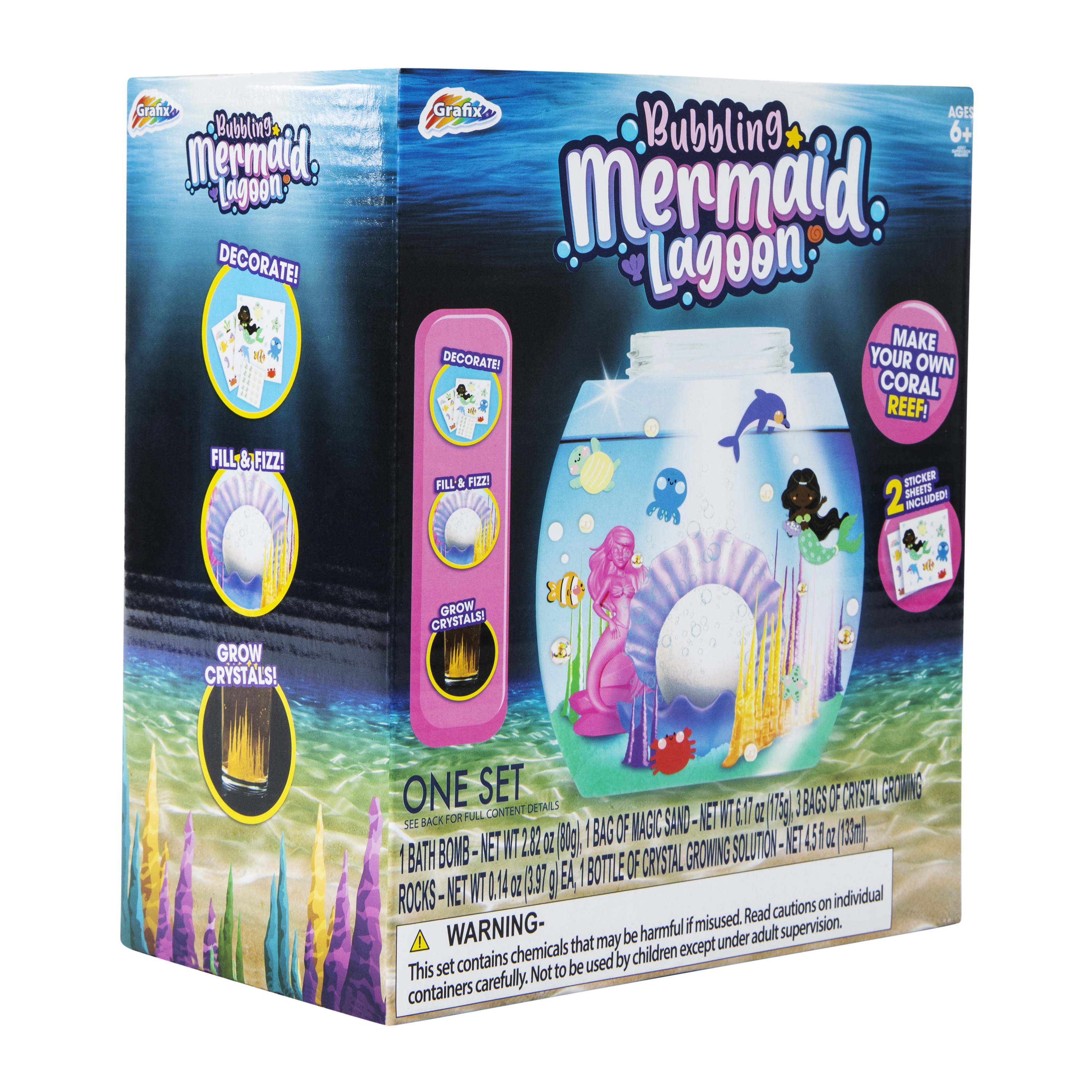 Make Your Own Bubbling Mermaid Lagoon Coral Reef Kit | Five Below