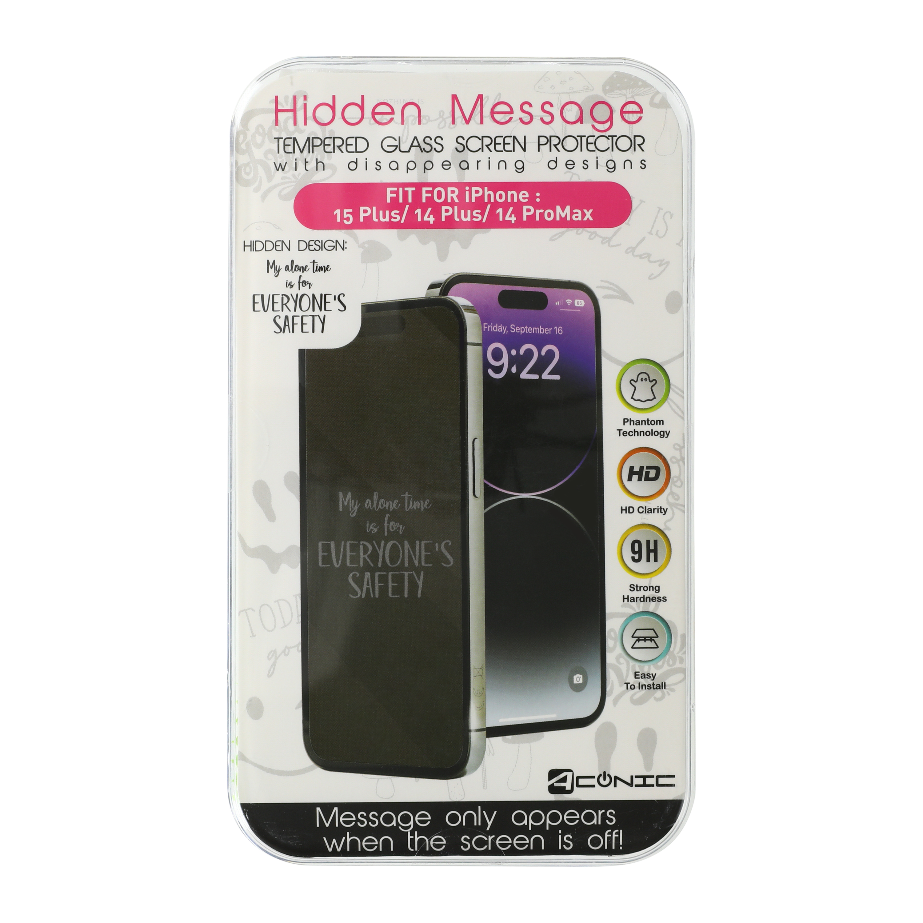 Hidden Message Screen Protector For iPhone 15 Plus®/14 Pro Max®