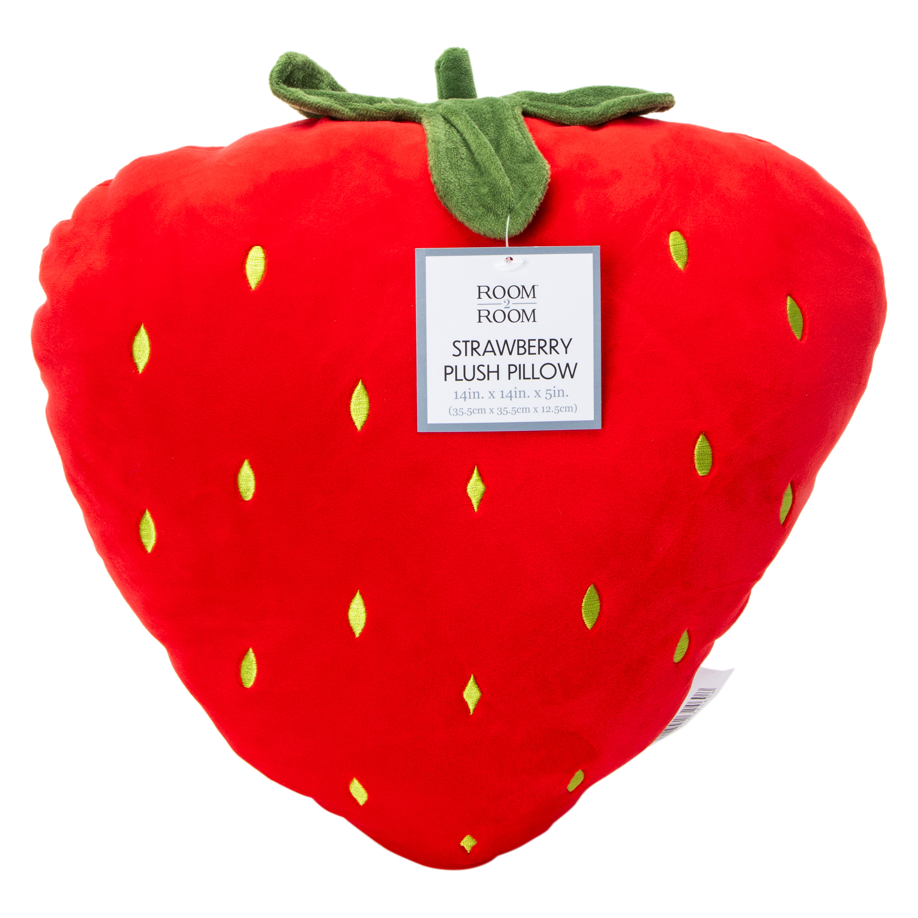 Strawberry Plush Pillow 14in x 14in