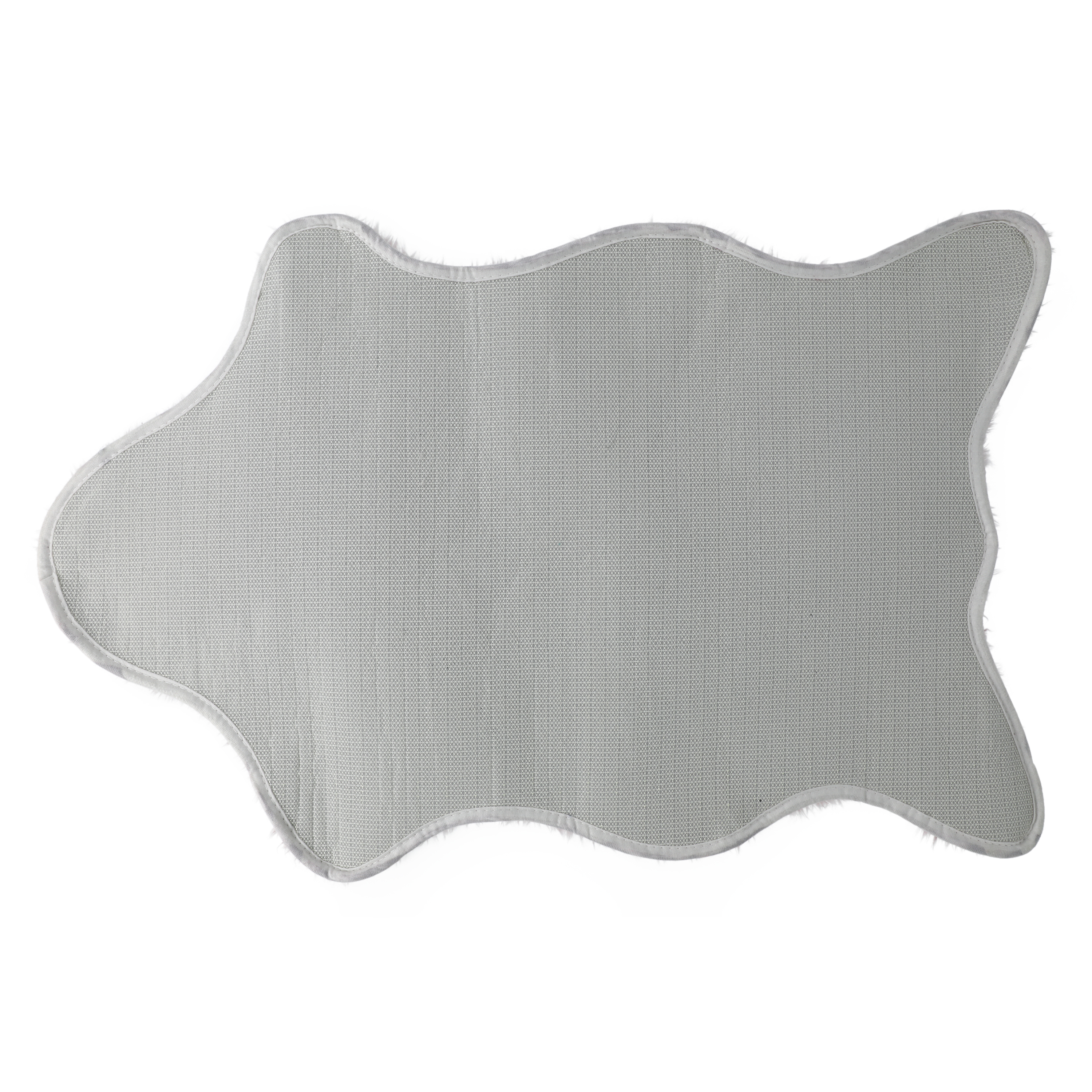 Pink Faux Fur Accent Rug 2ft x 3ft