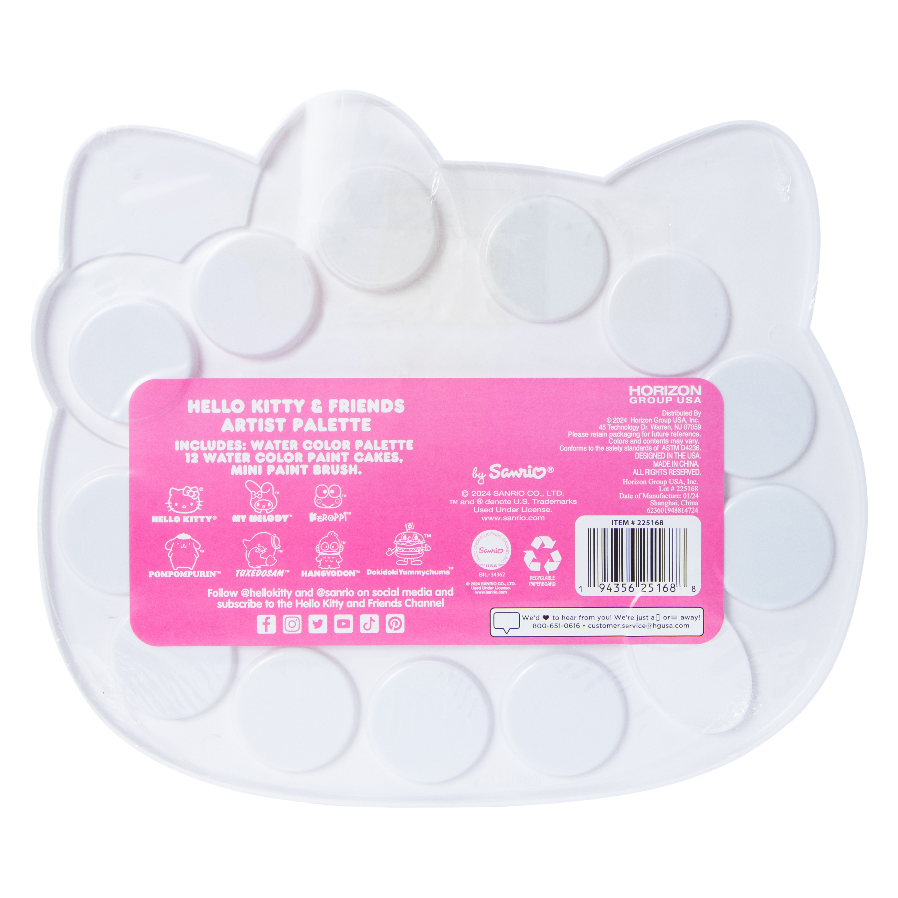 Hello Kitty And Friends® Artist Palette Set 12-Count
