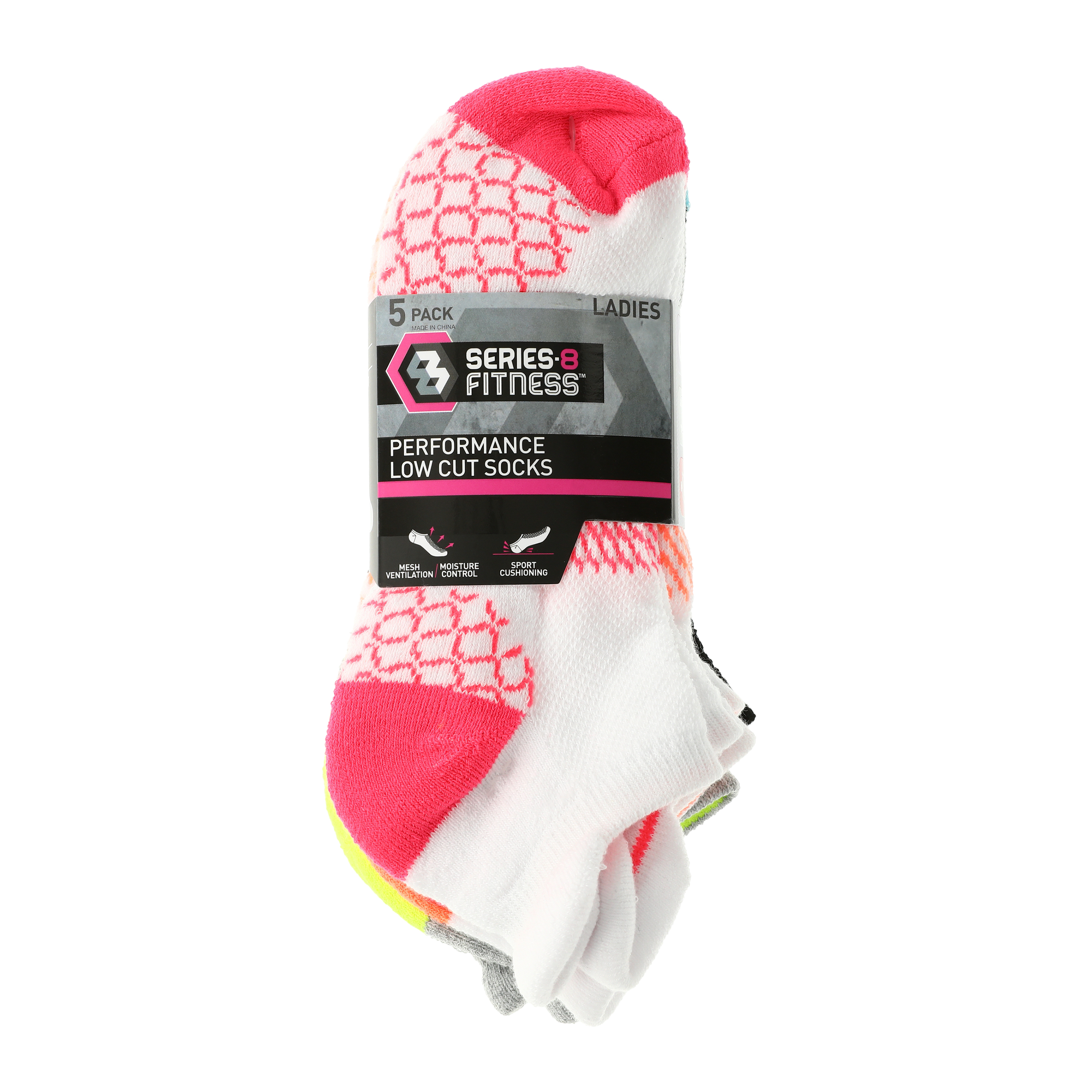 Series-8 Fitness™ Ladies Low-Cut Socks 5-Pack
