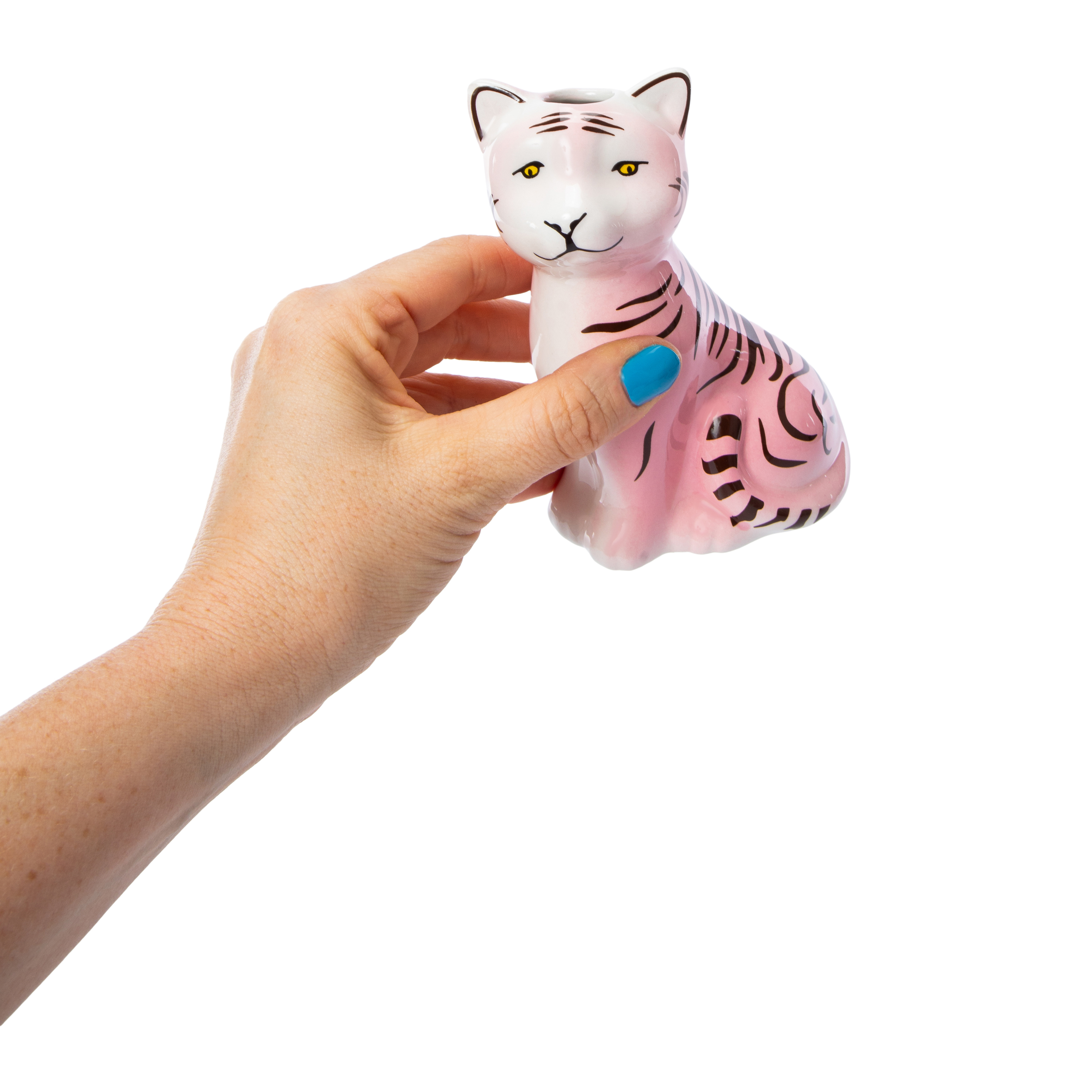 Animal Figurine Bud Vase 5in