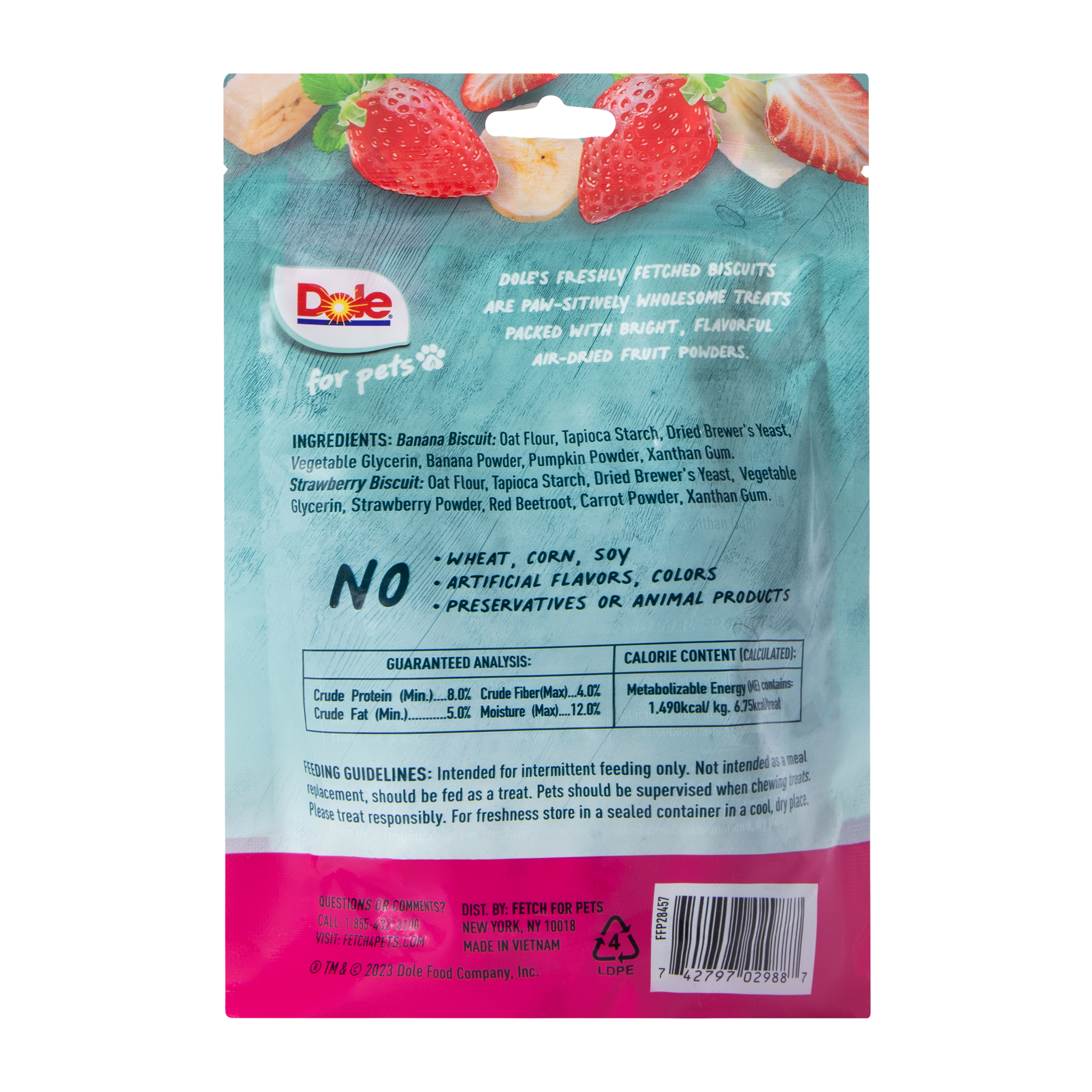 Dole® Freshly Fetched Fruits-Flavored Pet Biscuits 7oz