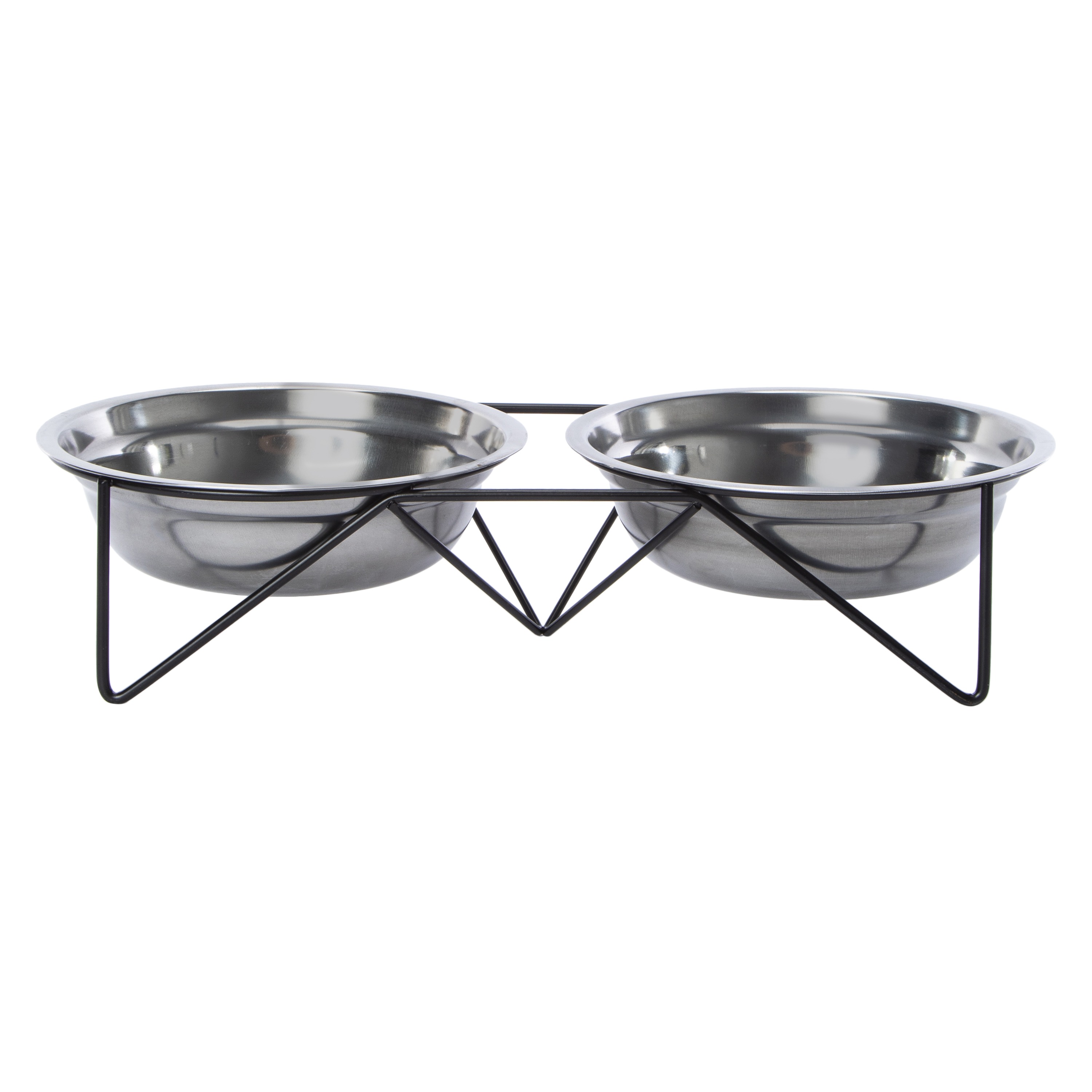 Elevated Double Feeder Pet Food & Water Bowl With