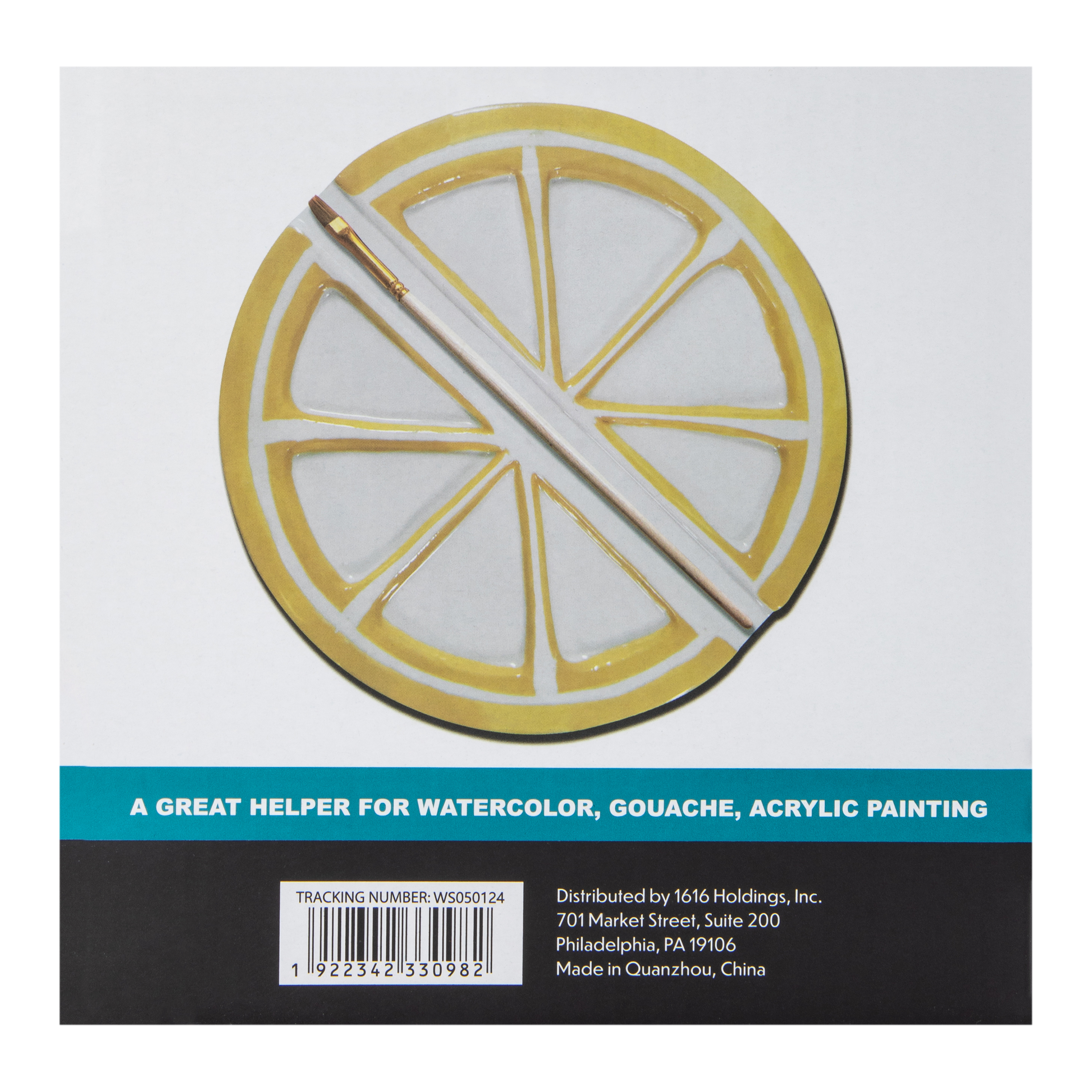 Fruit Slices Ceramic Paint Palette & Brush 5.91in