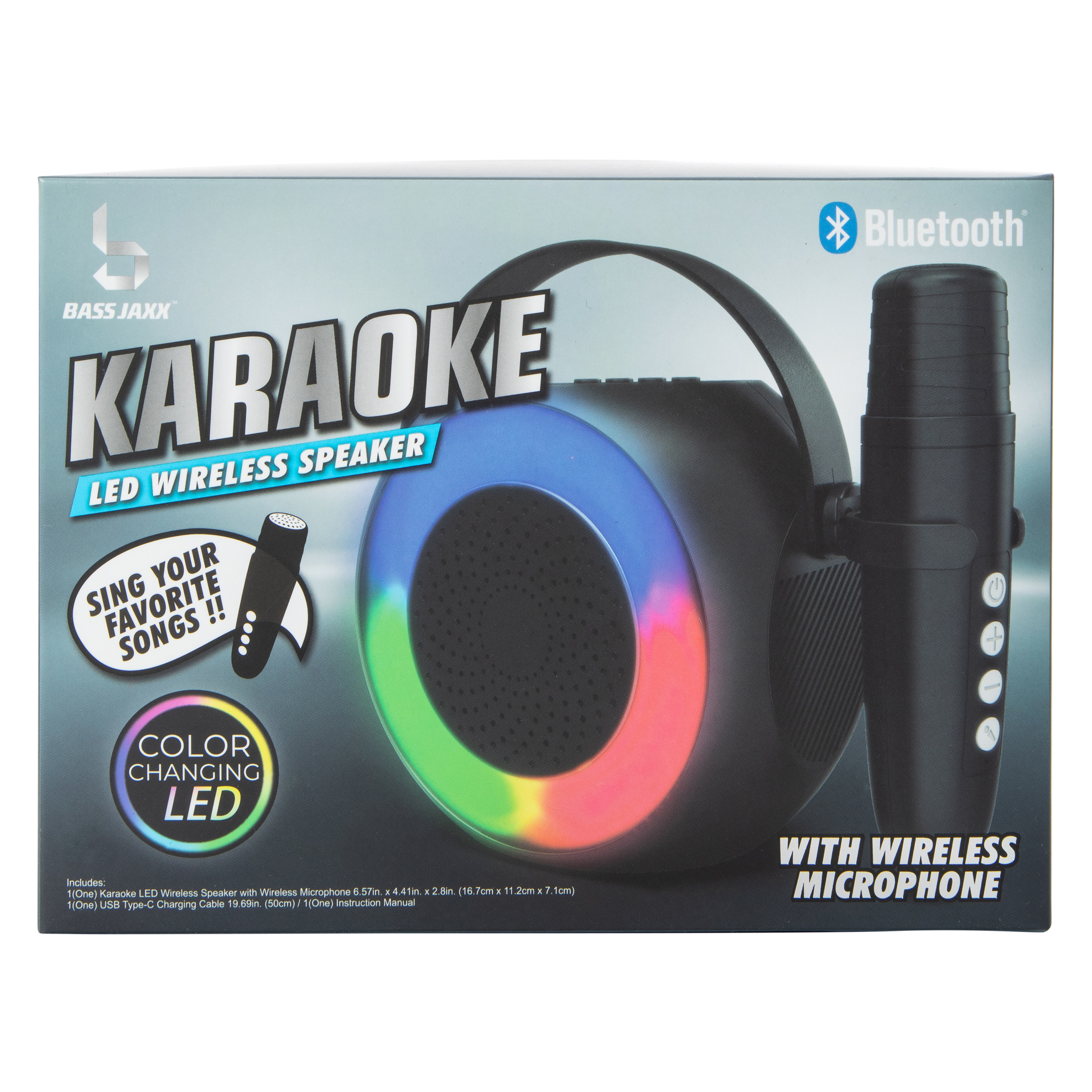 Bluetooth Karaoke LED Wireless Speaker With Microphone Five Below