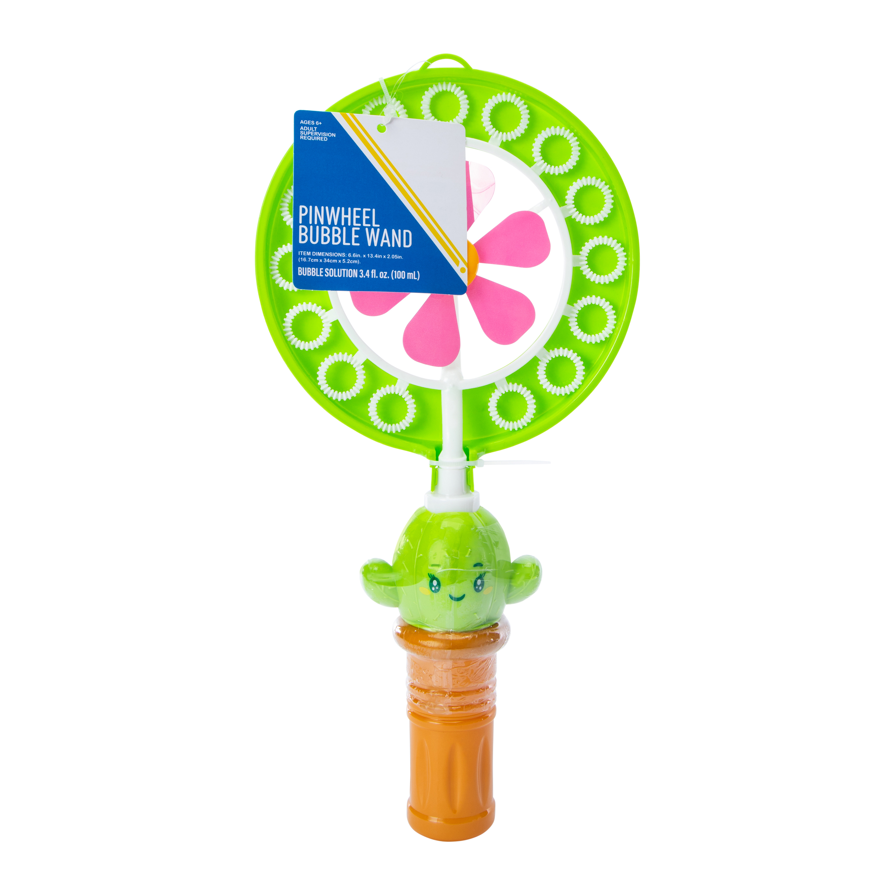 Pinwheel Bubble Wand With Solution 3.4 oz