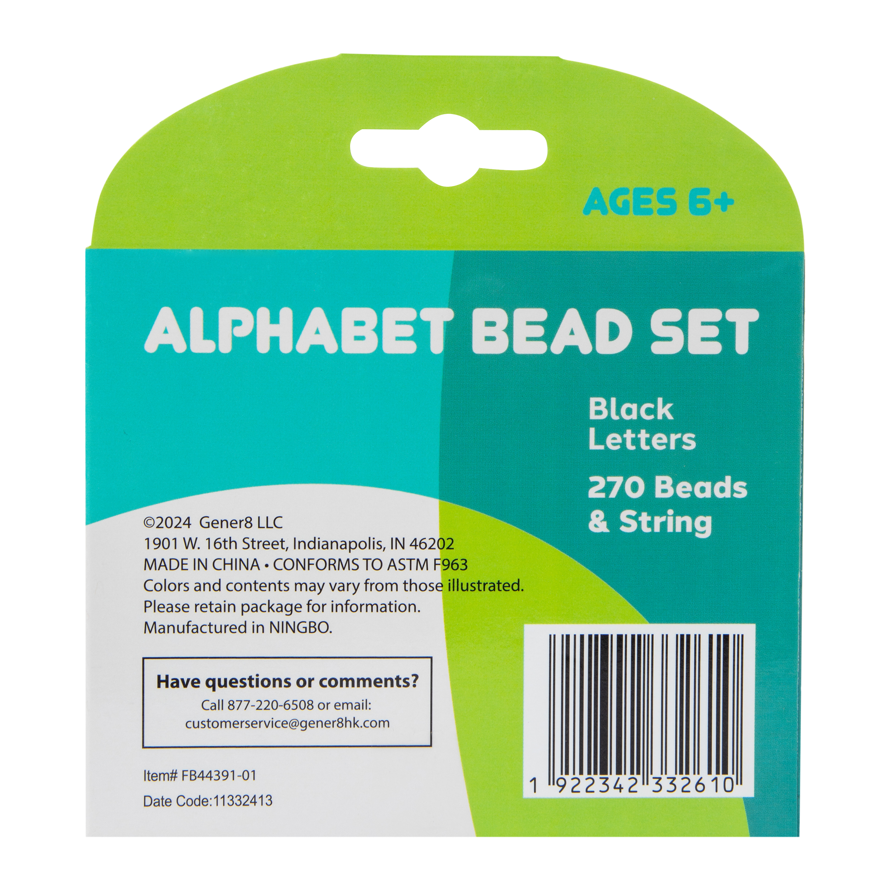 Alphabet Beads Set 270-Count
