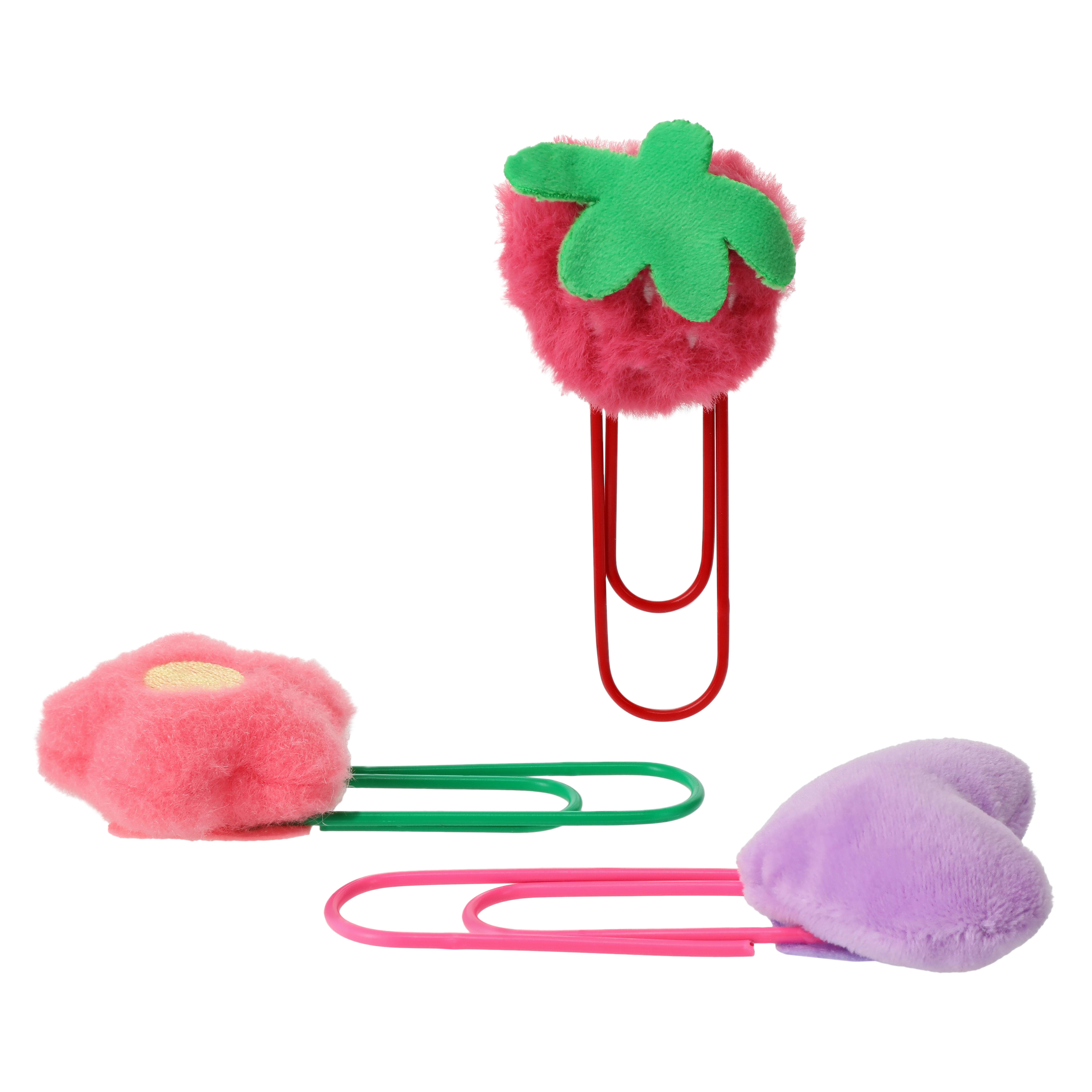 Jumbo Plush Paper Clips 3-Count Set