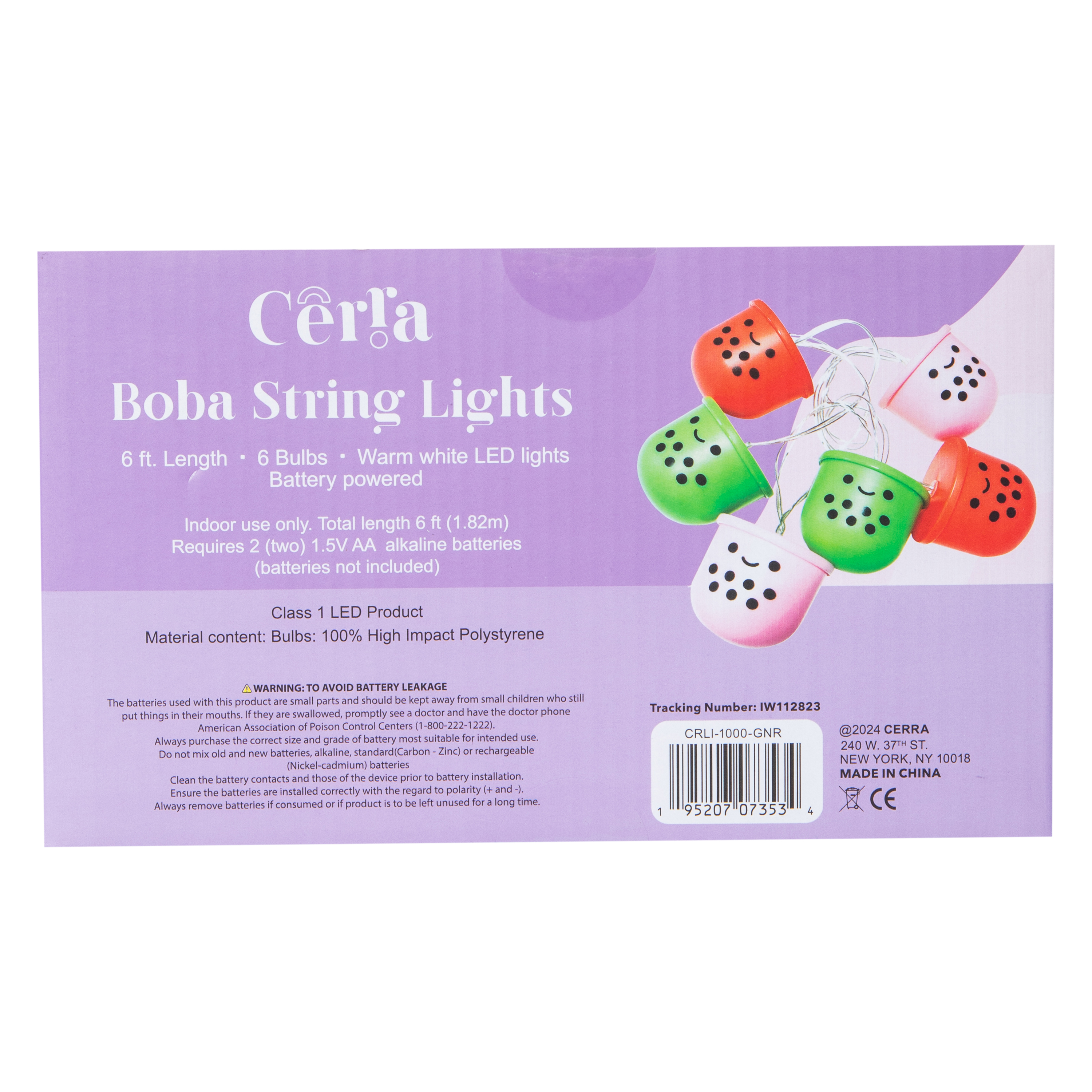 Battery Powered Novelty String Lights 6ft