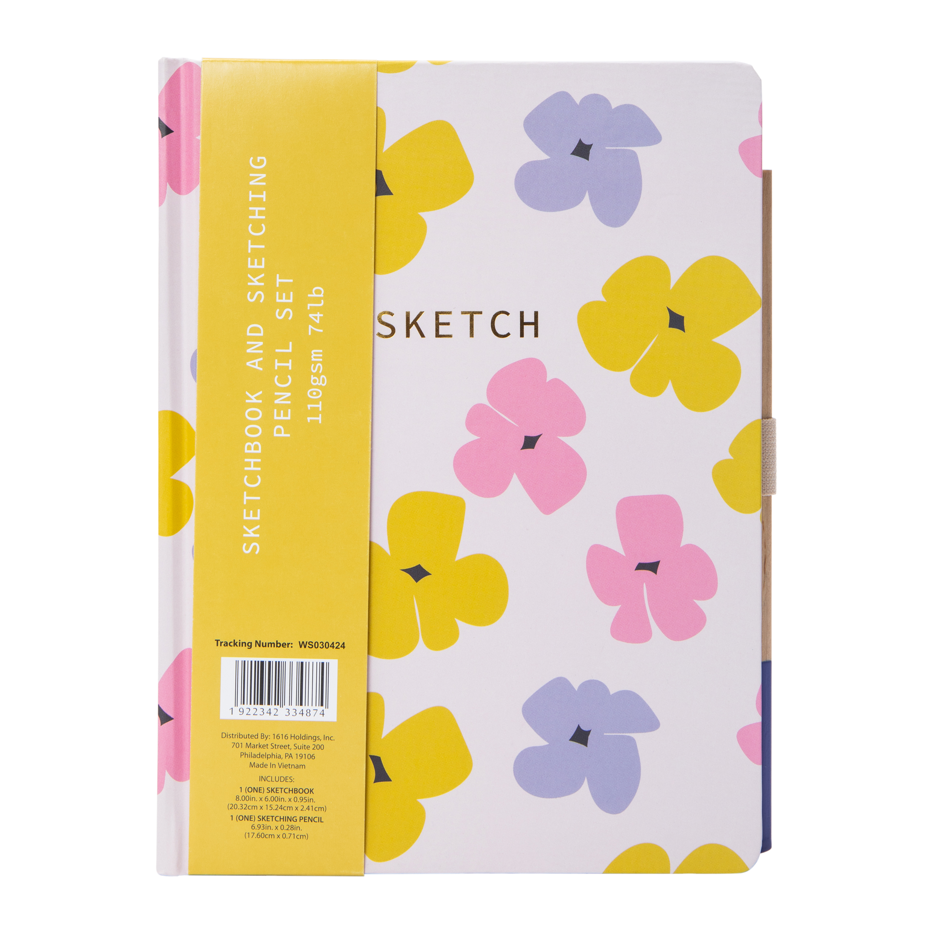 Sketchbook & Sketching Pencil Set 8in x 6in