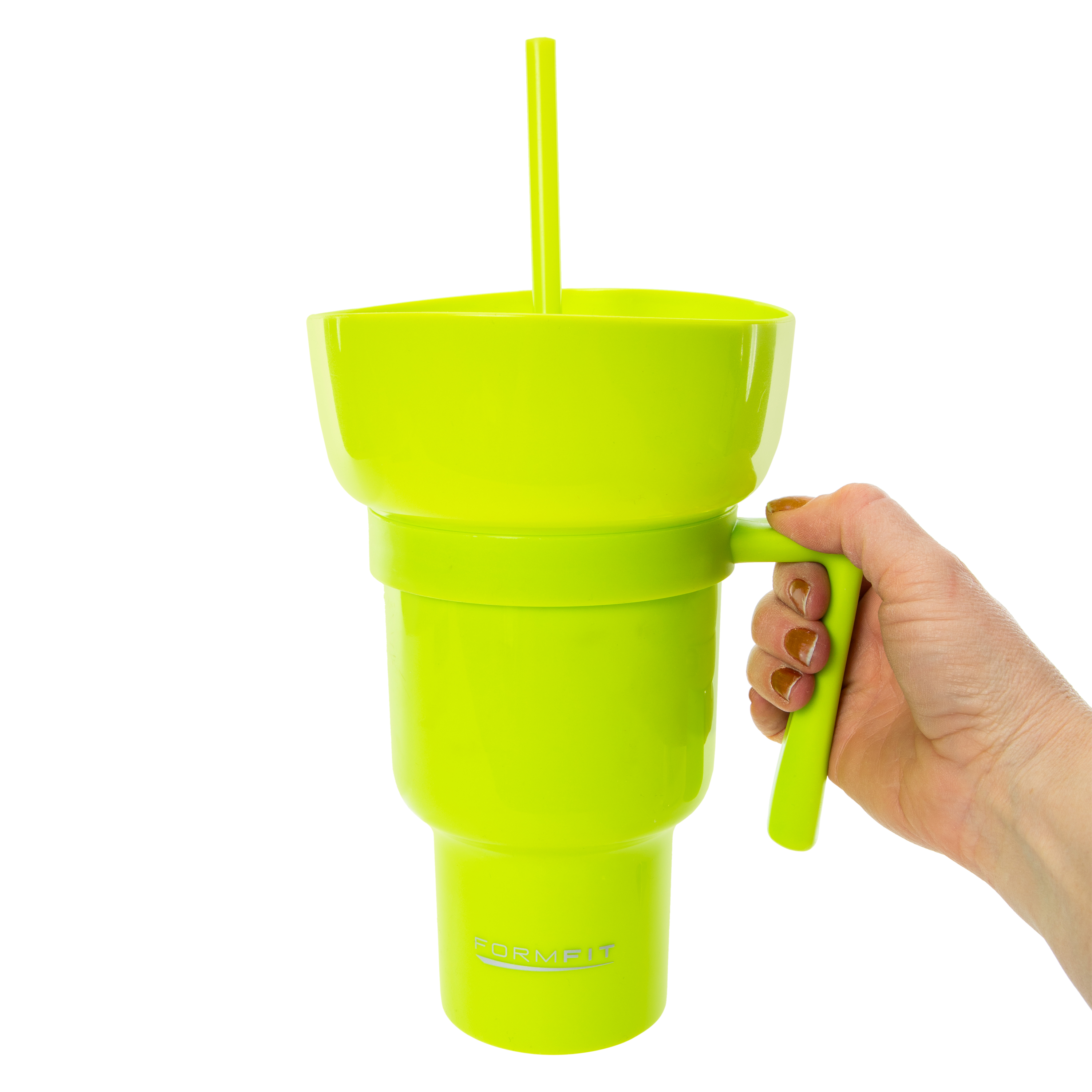 BESTonZON Smoothie Cup 2 in 1 Snack and Drink Cup 5 Sets Tumbler and Snack  Bowls All-in-one Combo Plastic Combined Snacks Holder French Fries