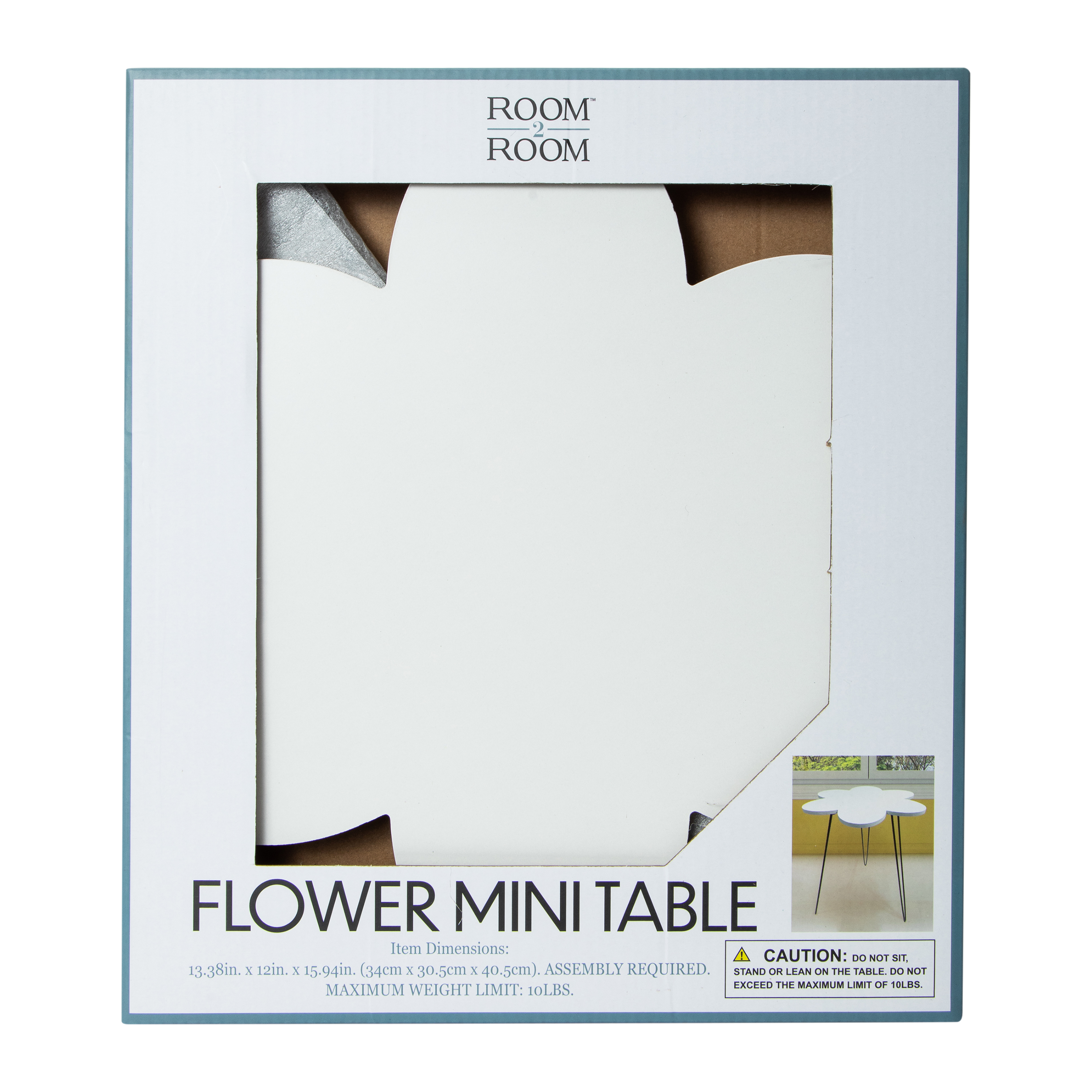 Flower Mini Table 13.38in x 12in