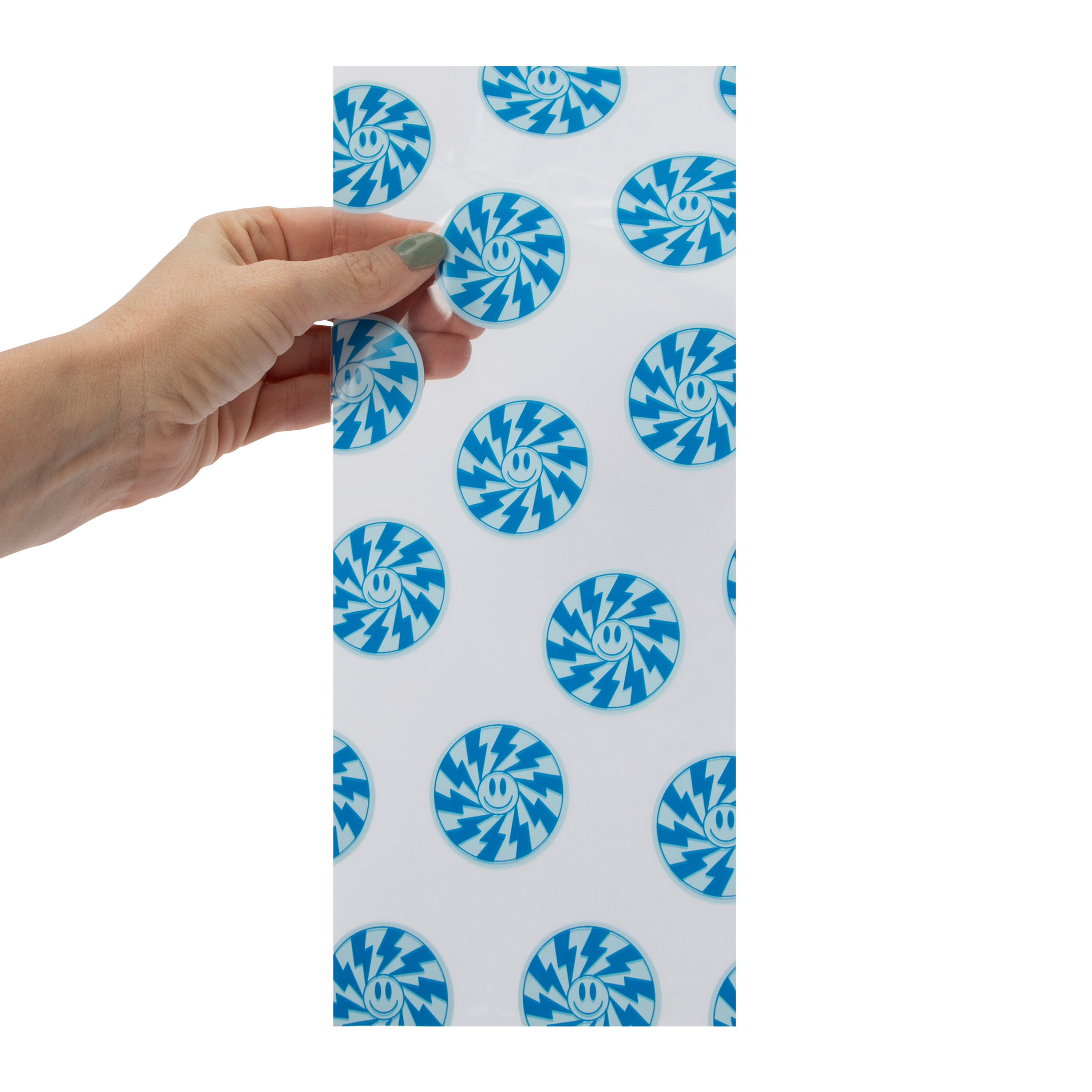 Blue Happy Face Party Favor Cello Bags 20-Count